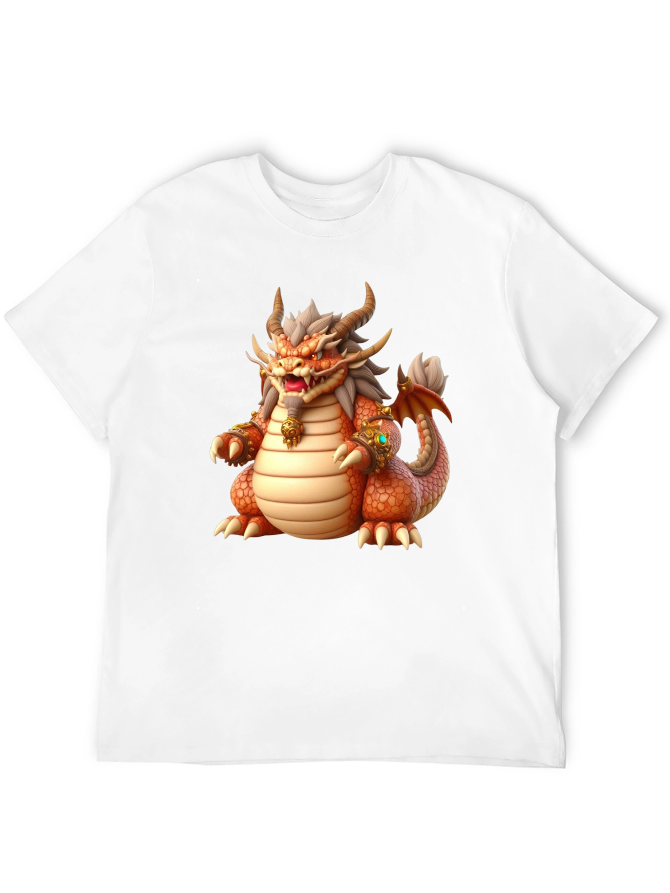 Camiseta Dragón Naranja para Hombre