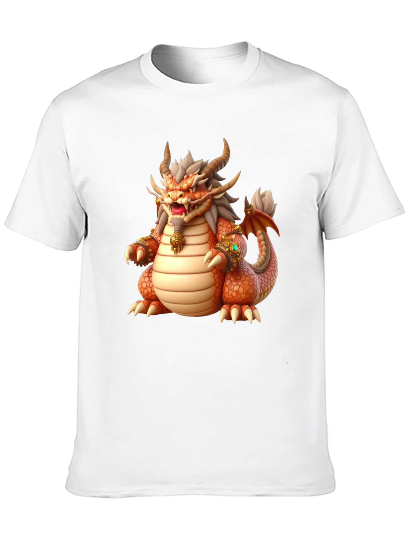 Camiseta Dragón Naranja para Hombre