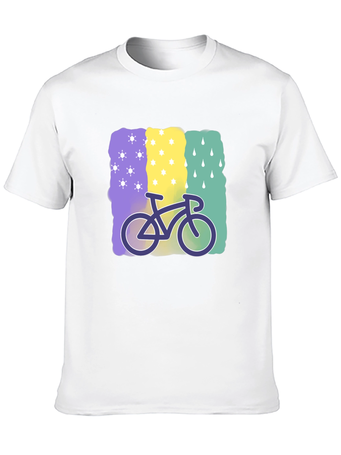 Camiseta Negra con Diseño de Bicicleta Climática
