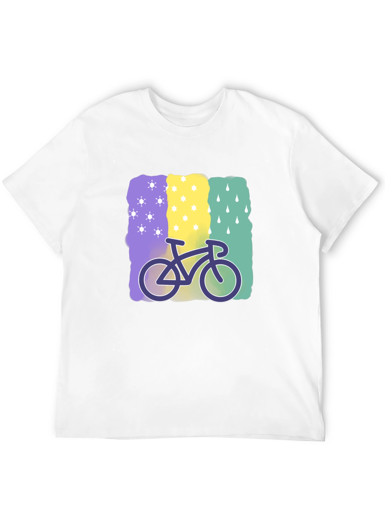 Camiseta Negra con Diseño de Bicicleta Climática