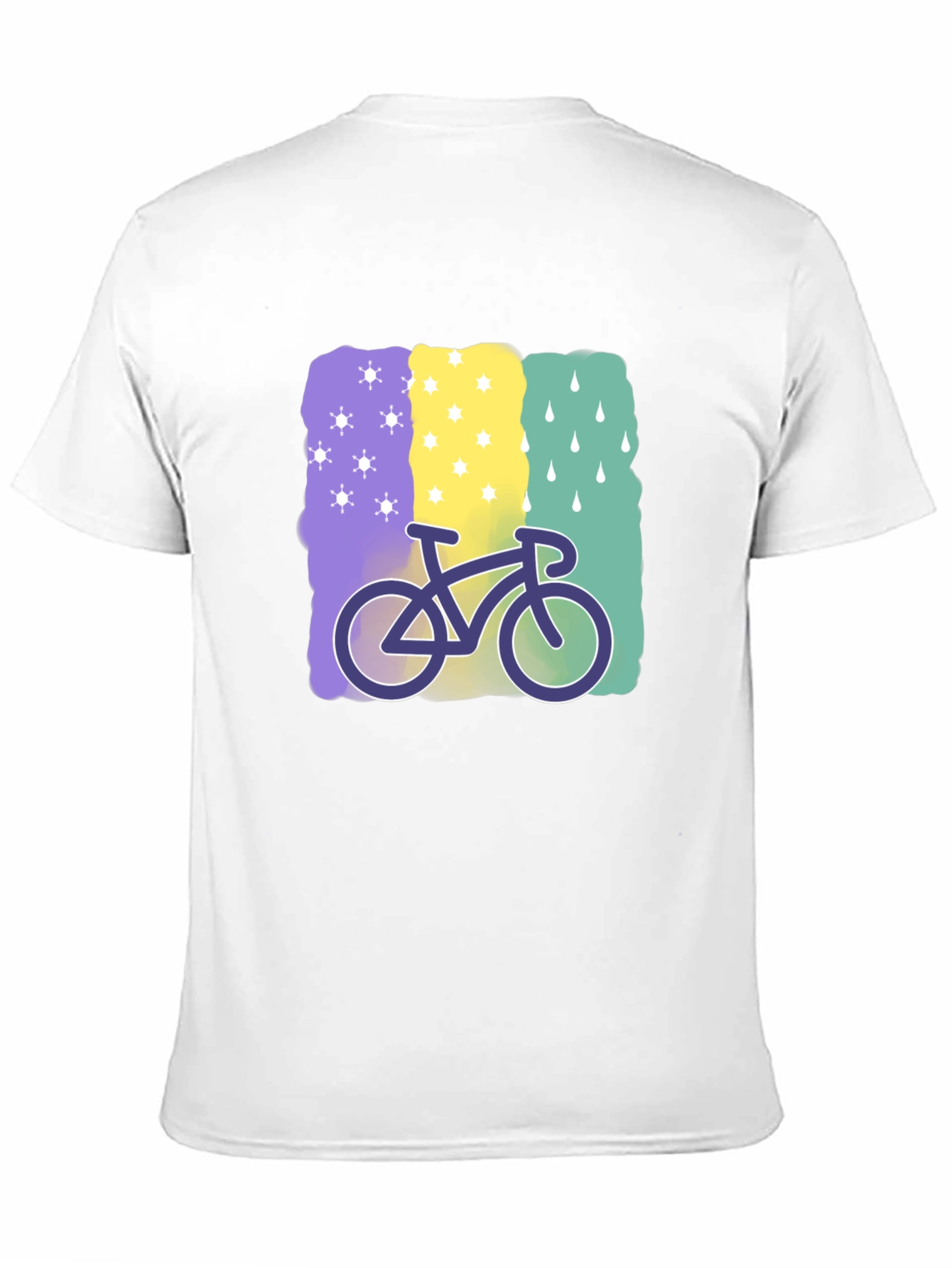 Camiseta Negra con Diseño de Bicicleta Climática