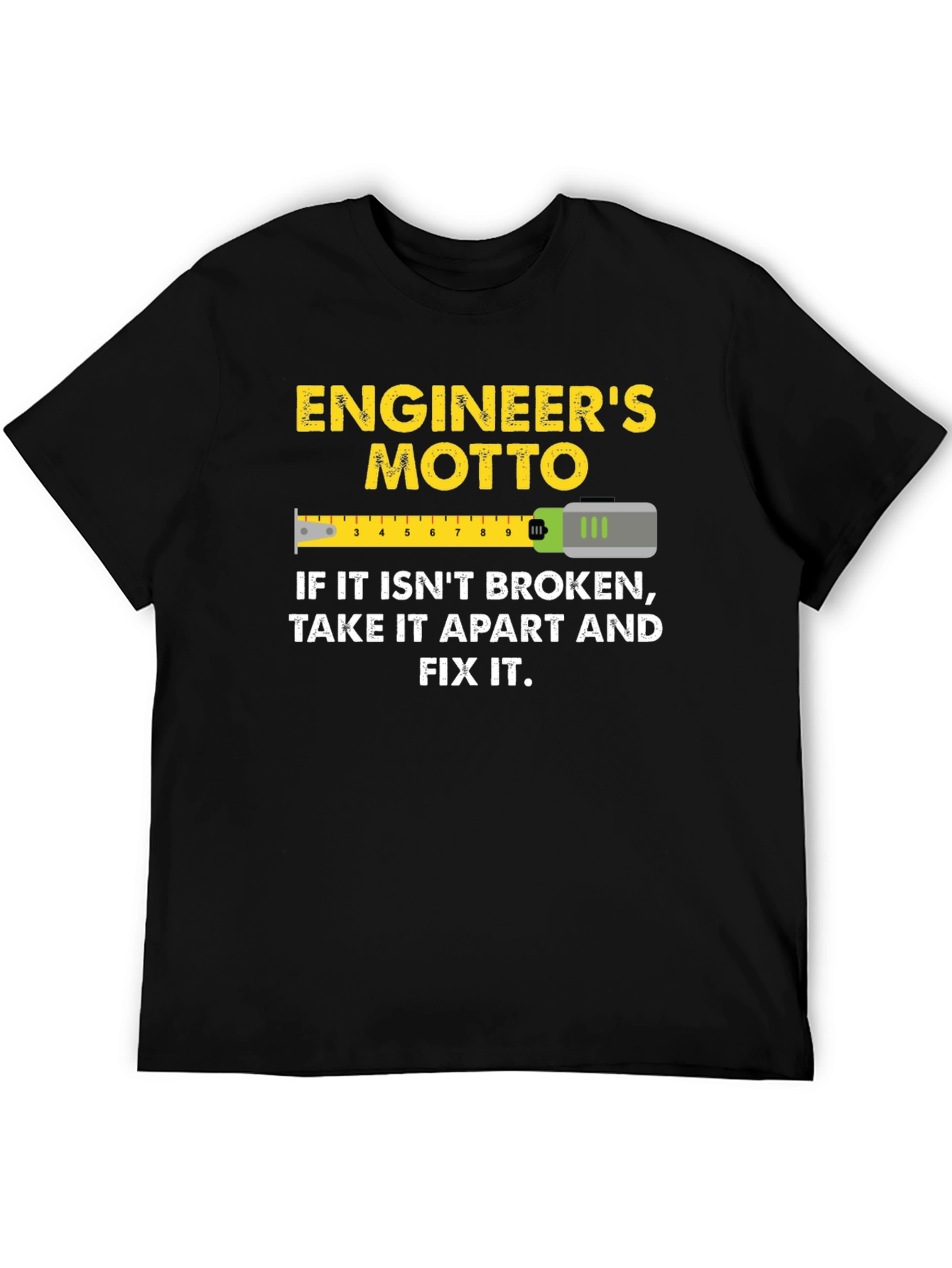 Camiseta Negra: Lema del Ingeniero