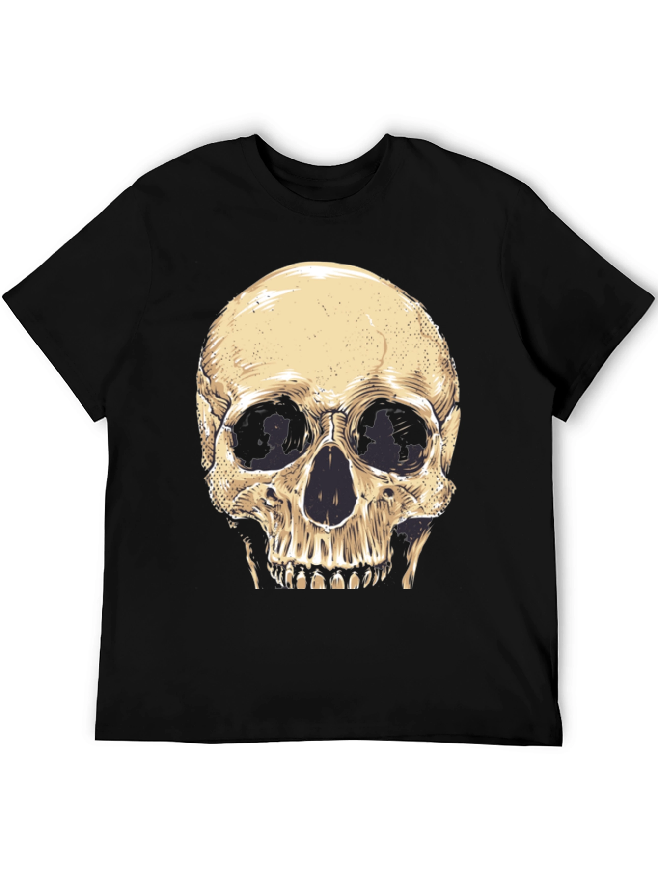 Camiseta Negra con Diseño de Calavera