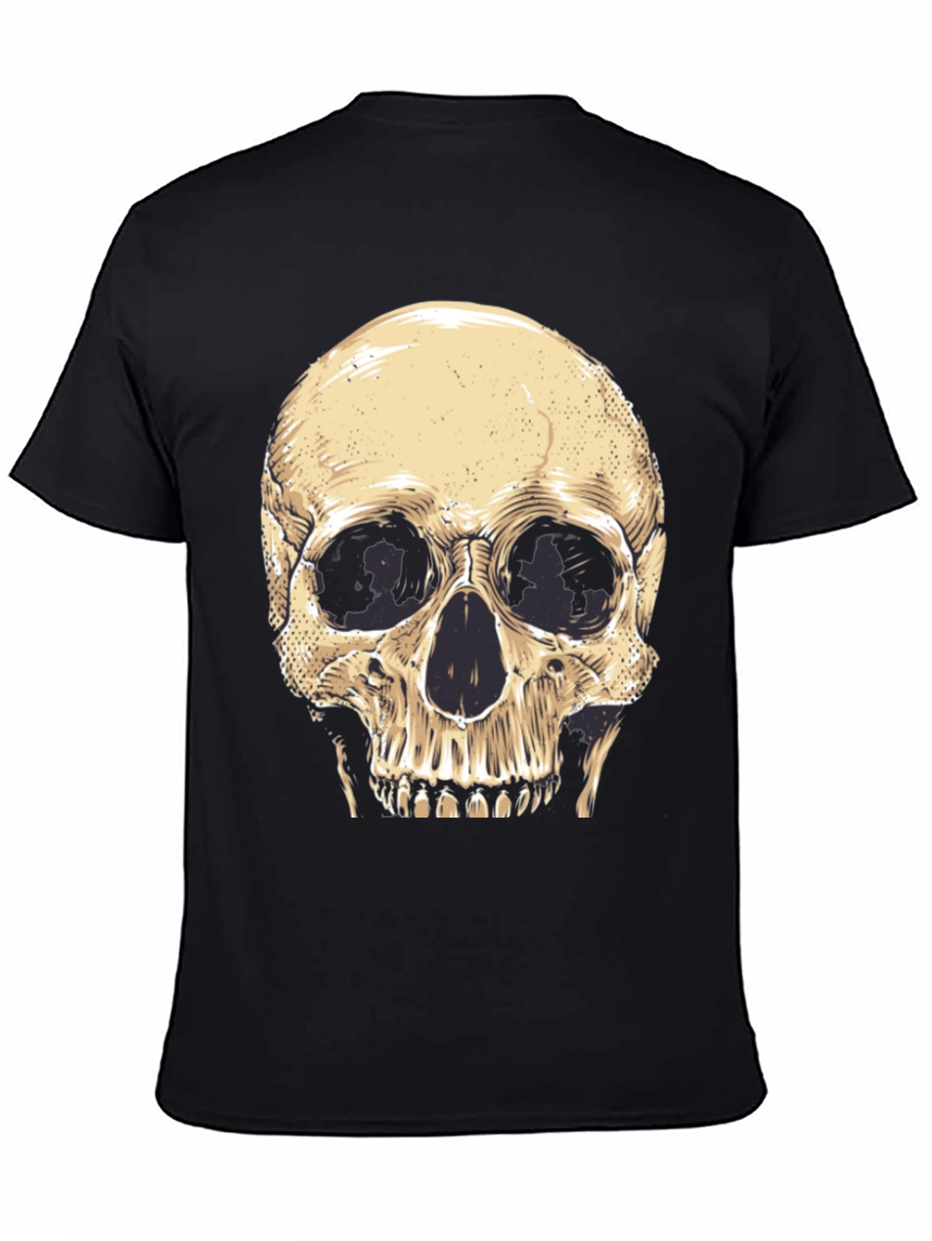 Camiseta Negra con Diseño de Calavera