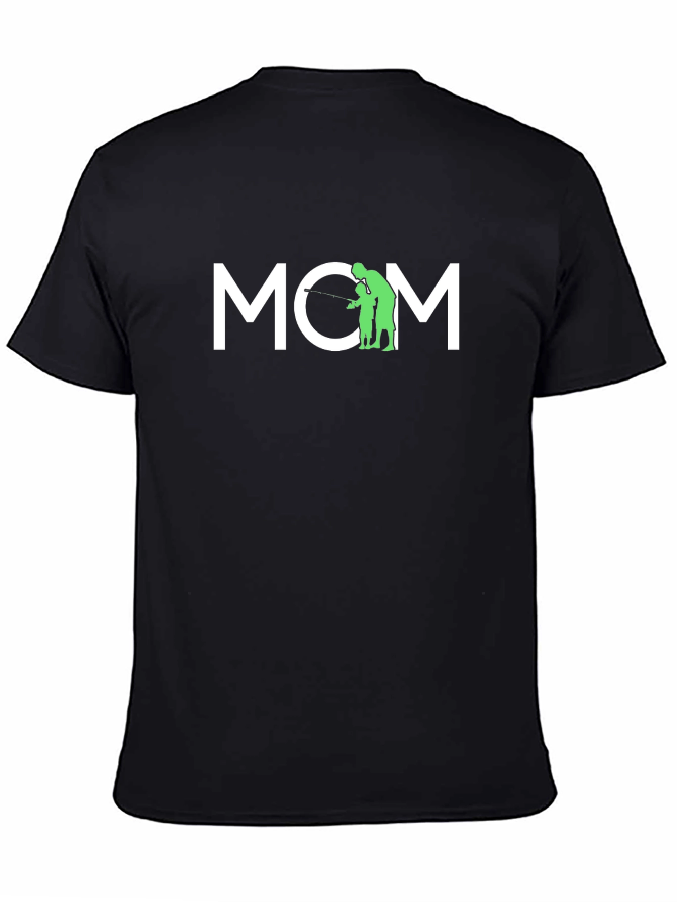 Camiseta Negra MOM - Regalo para Mamá Pescadora