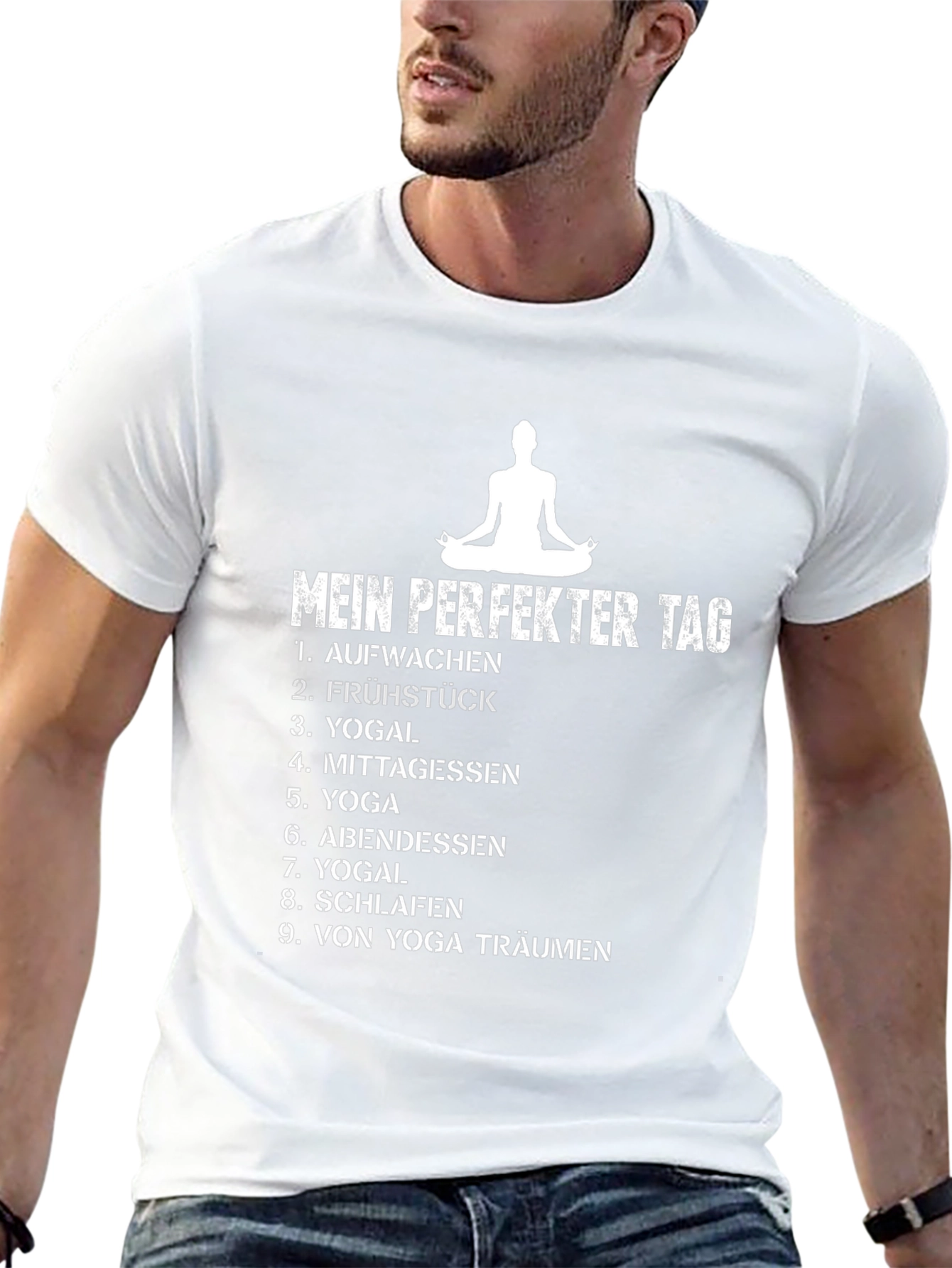 Camiseta Negra Mi Día Perfecto de Yoga