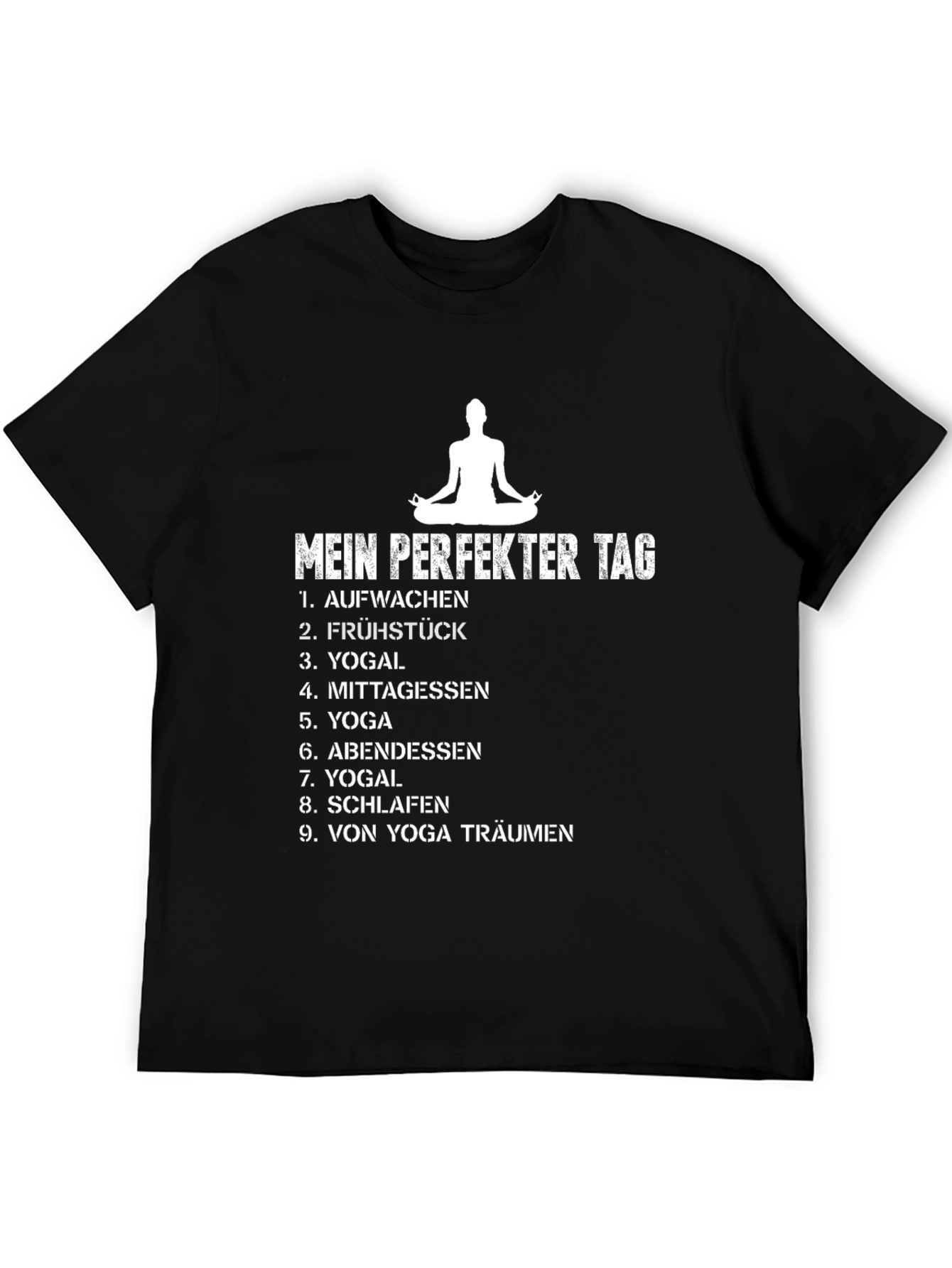Camiseta Negra Mi Día Perfecto de Yoga