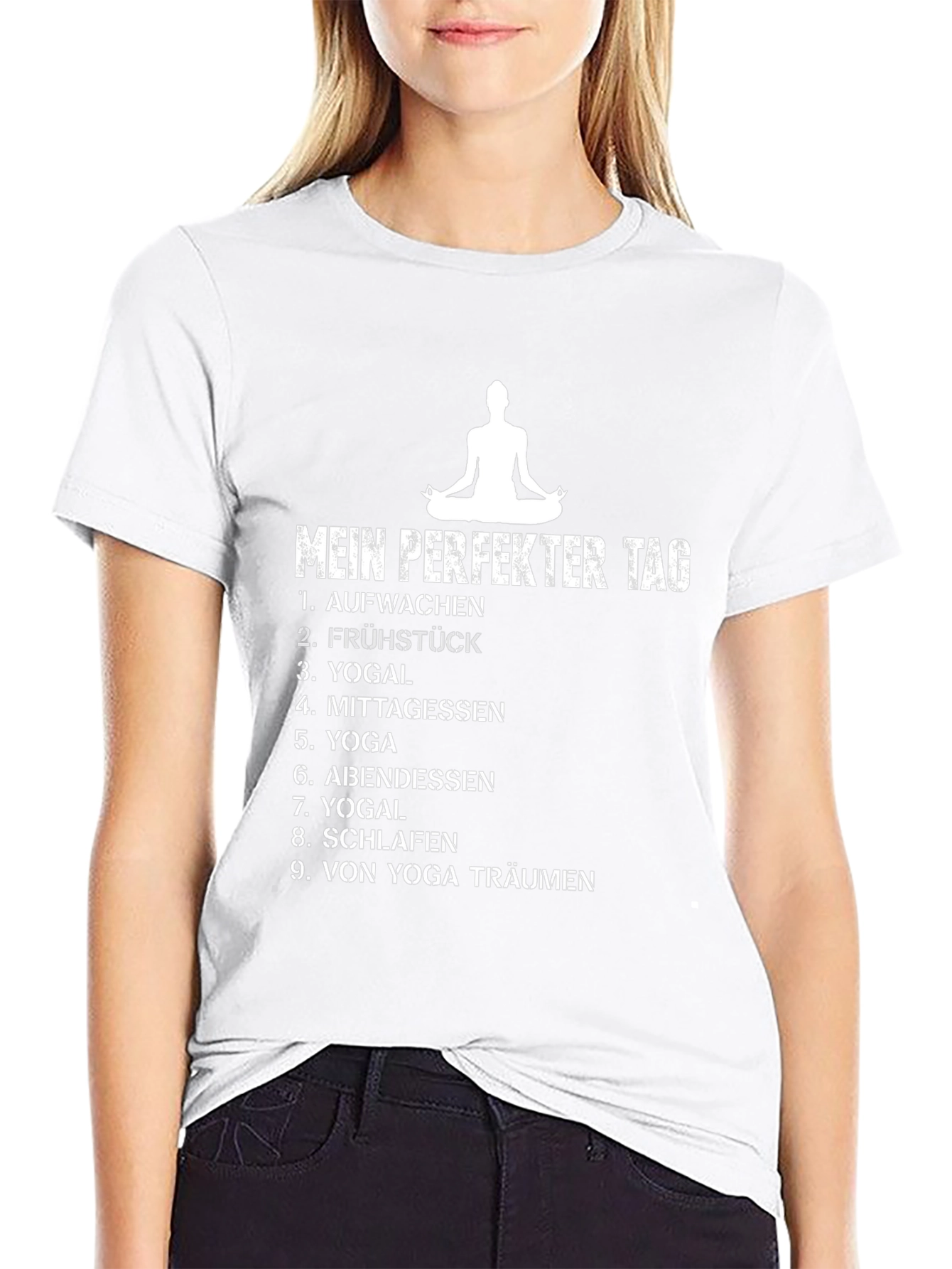 Camiseta Negra Mi Día Perfecto de Yoga
