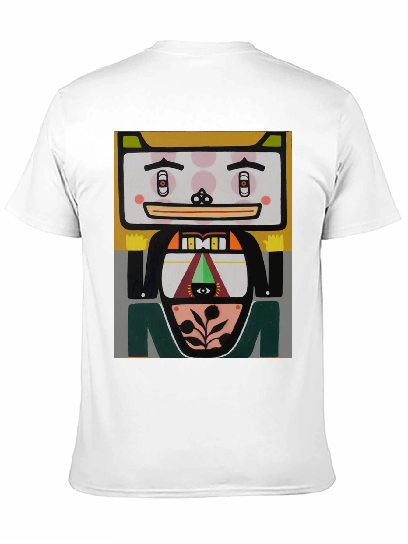 Camiseta Negra con Diseño Artístico Abstracto