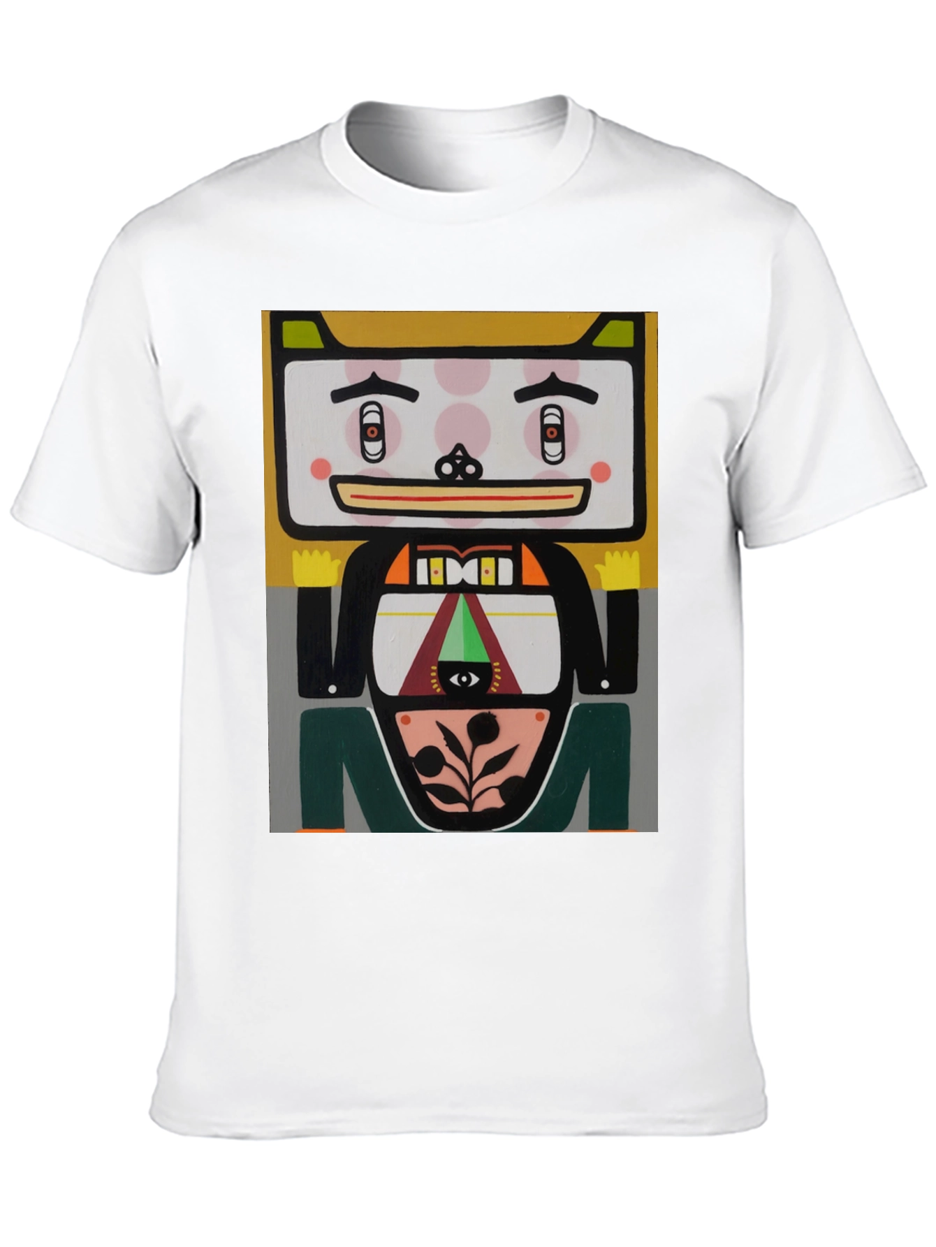Camiseta Negra con Diseño Artístico Abstracto