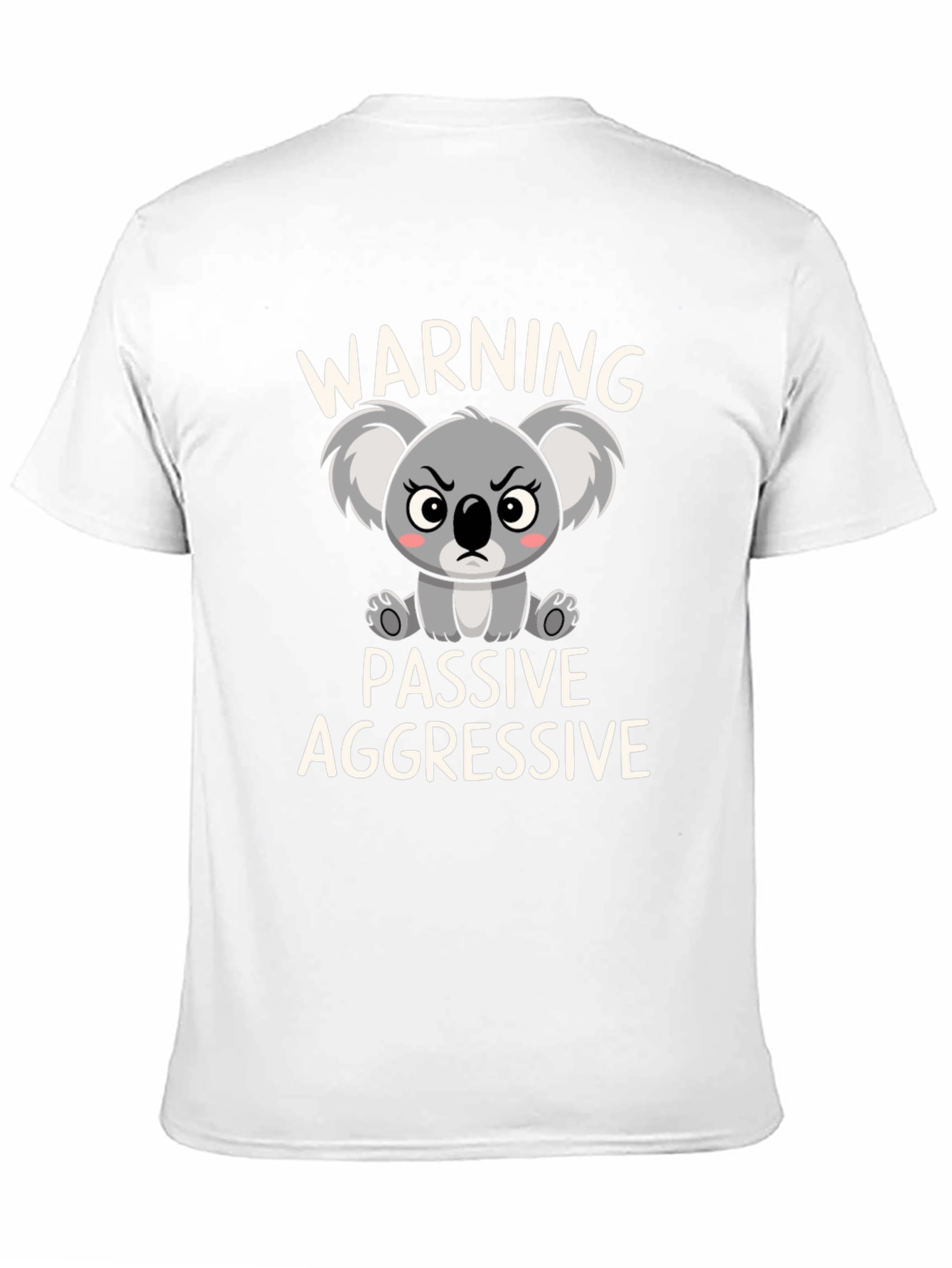 Camiseta Negra Koala Pasivo Agresivo