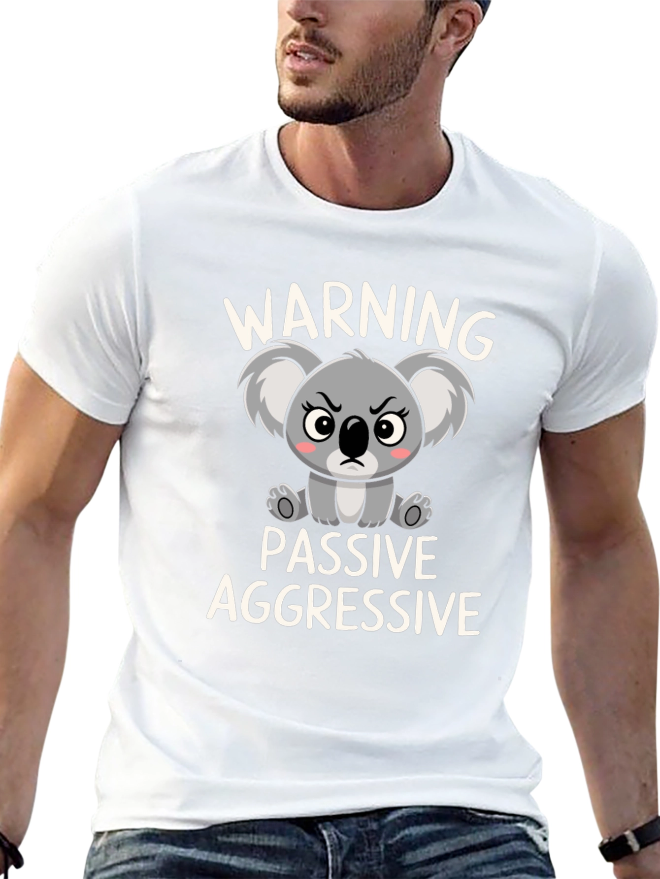 Camiseta Negra Koala Pasivo Agresivo