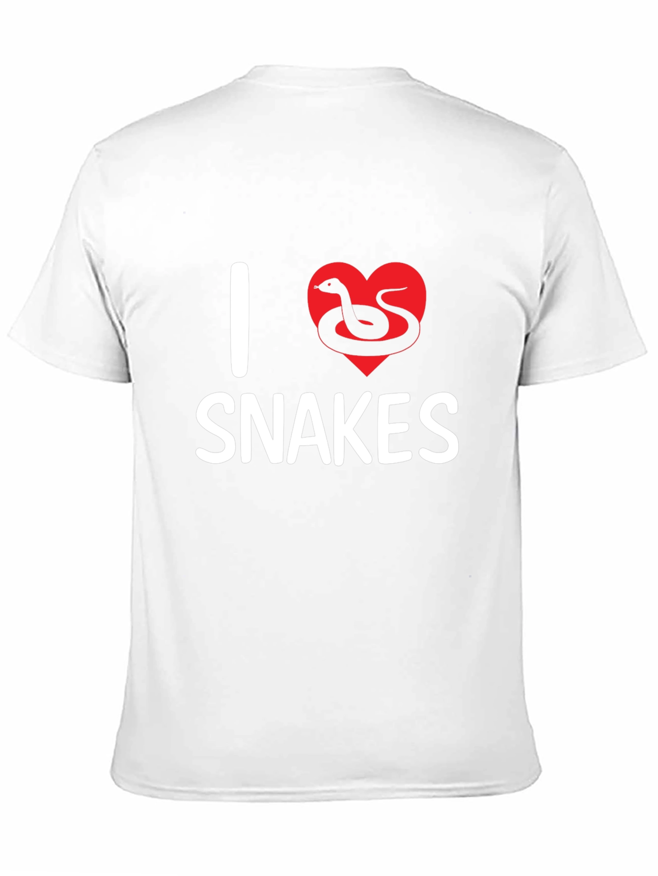 Camiseta Negra I Love Snakes Diseño Divertido
