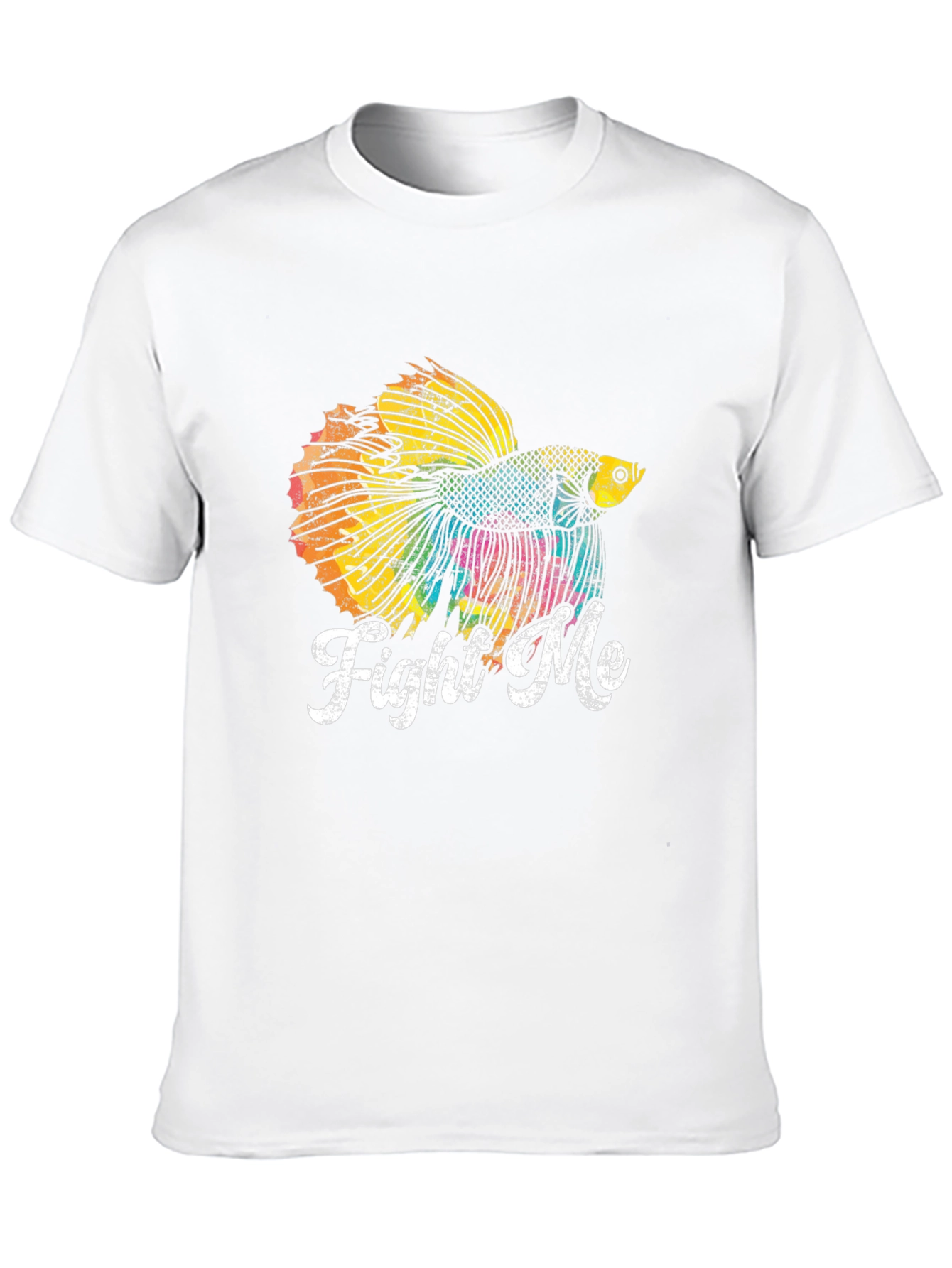 Camiseta Negra con Diseño de Pez Betta Fight Me