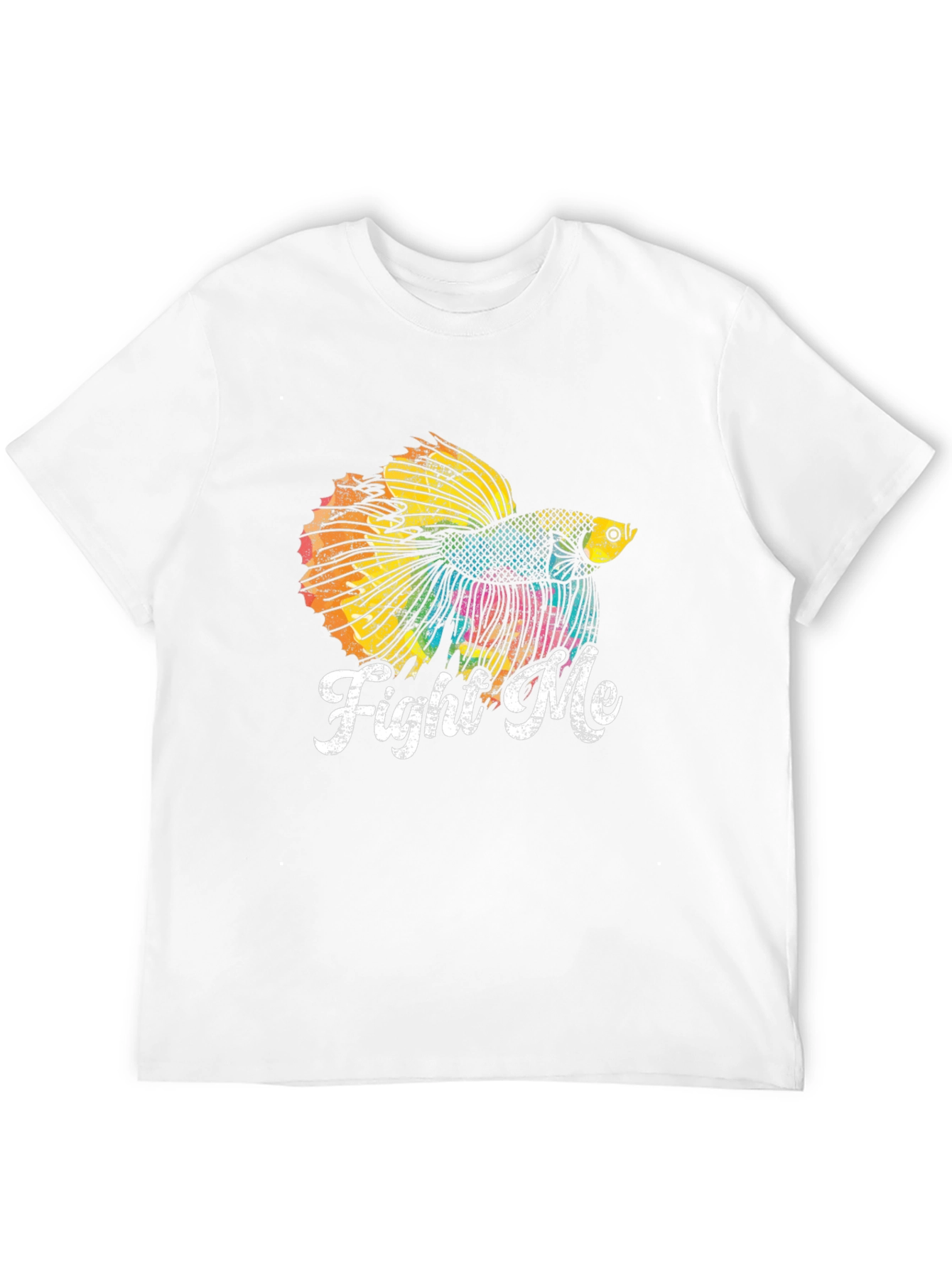Camiseta Negra con Diseño de Pez Betta Fight Me