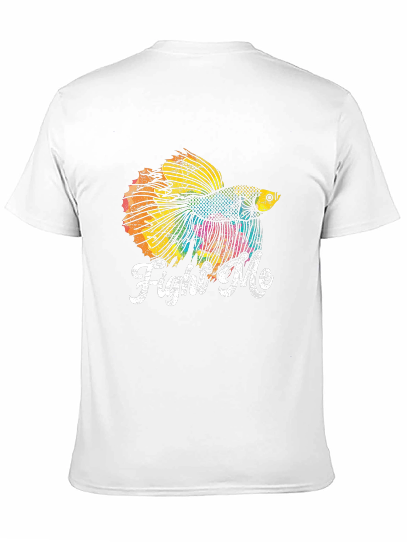 Camiseta Negra con Diseño de Pez Betta Fight Me