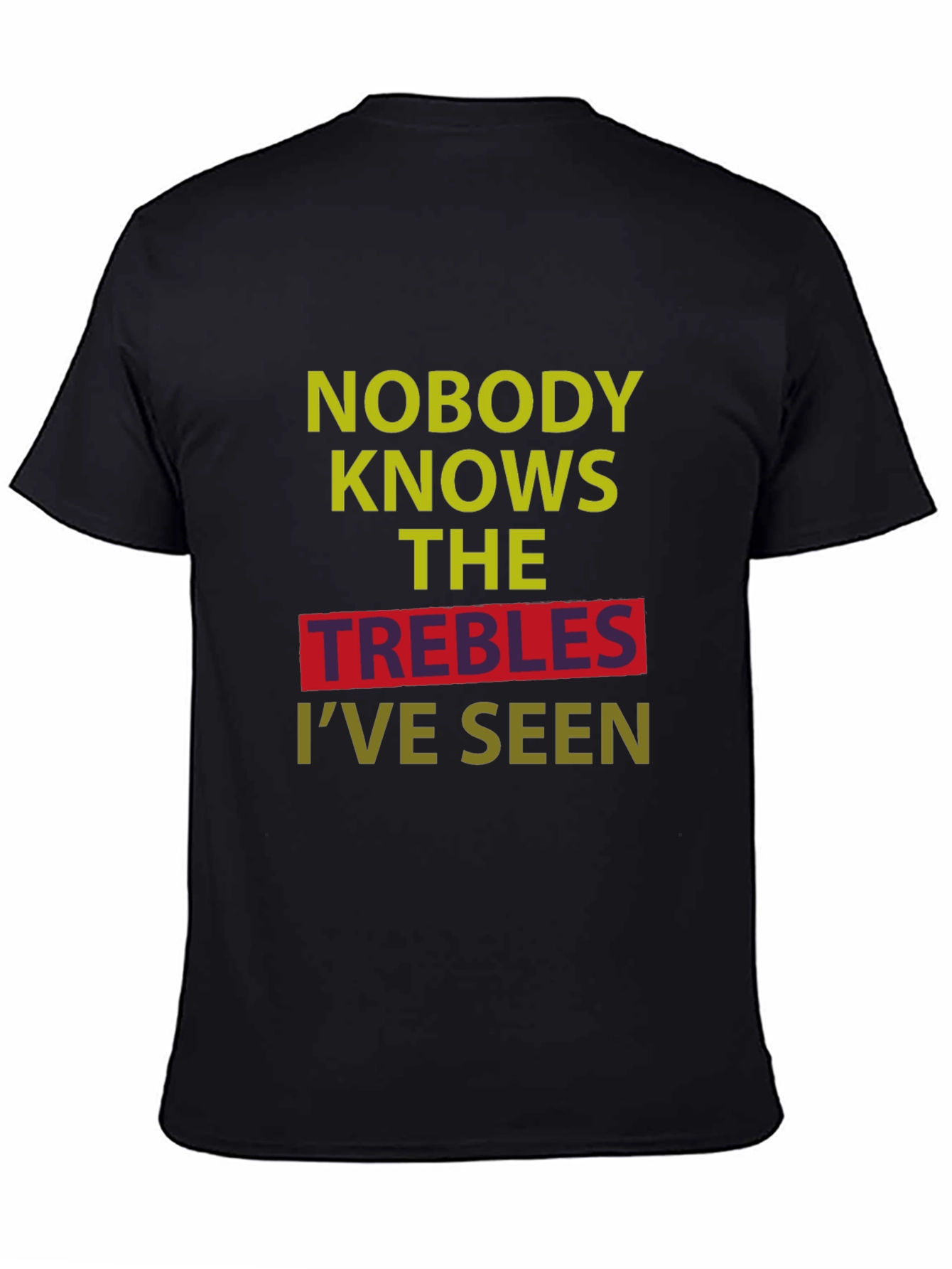 Camiseta Negra: Nadie Conoce Los Trebles Que He Visto