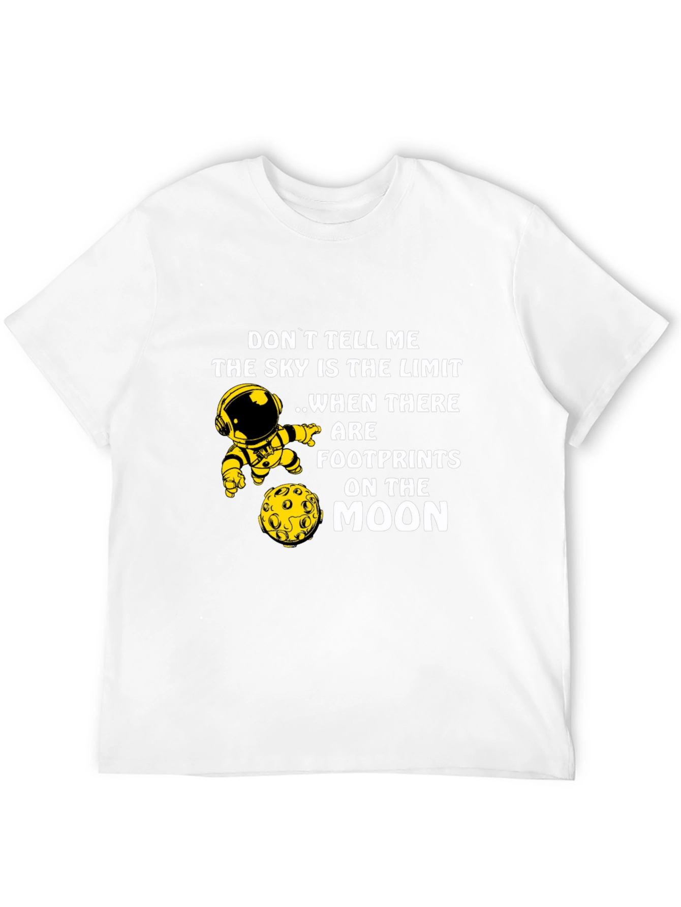 Camiseta Negra con Diseño de Astronauta y la Luna