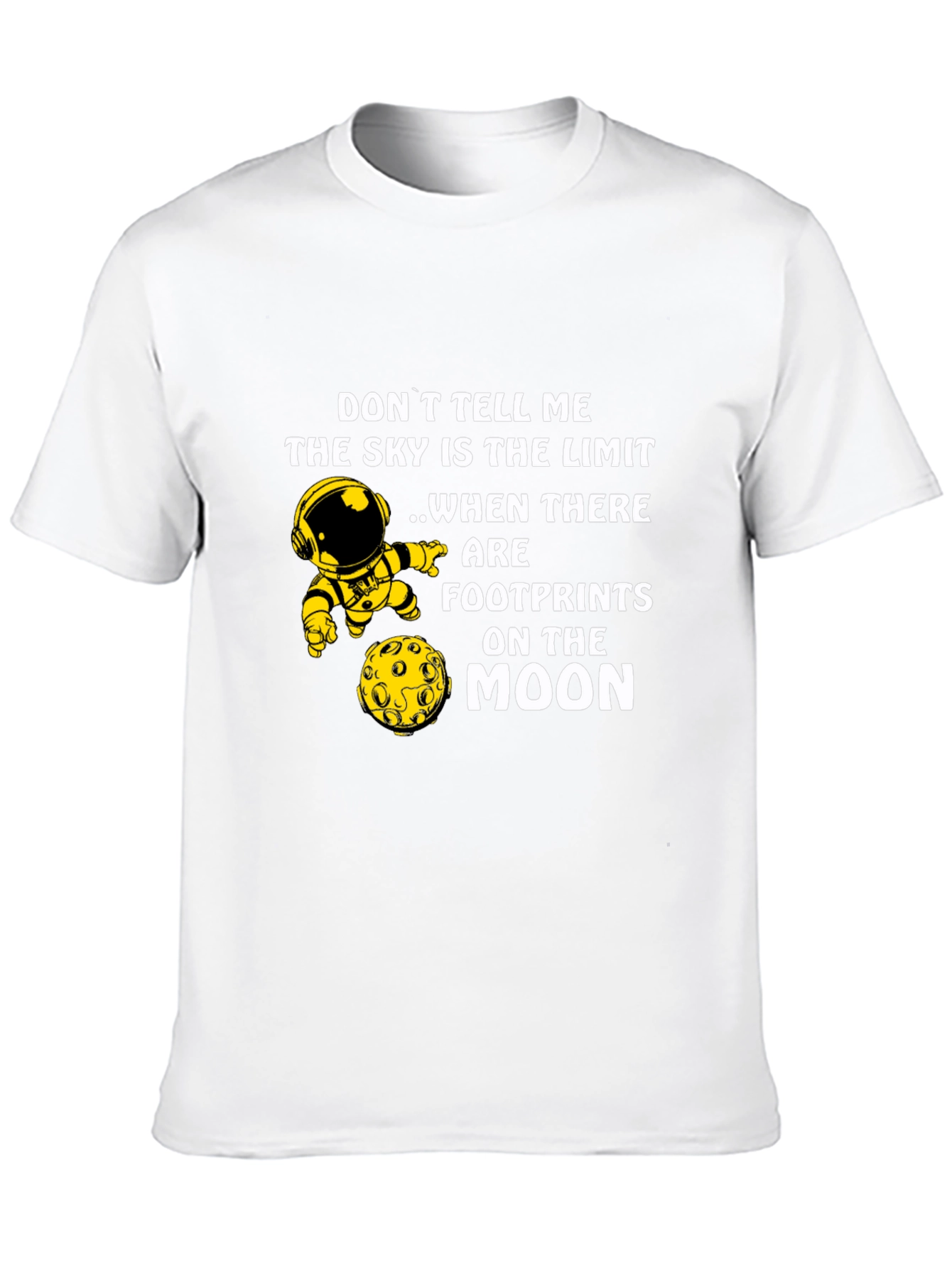 Camiseta Negra con Diseño de Astronauta y la Luna