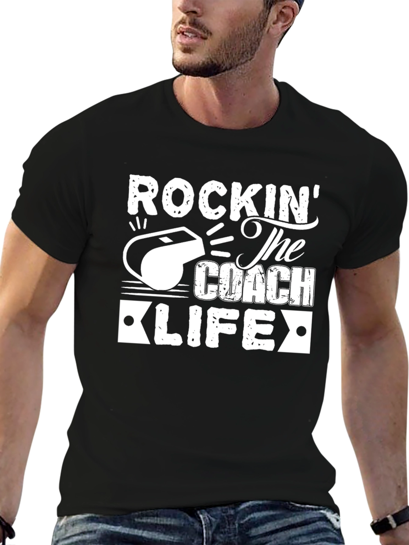 Camiseta Negra: Rockin The Coach Life