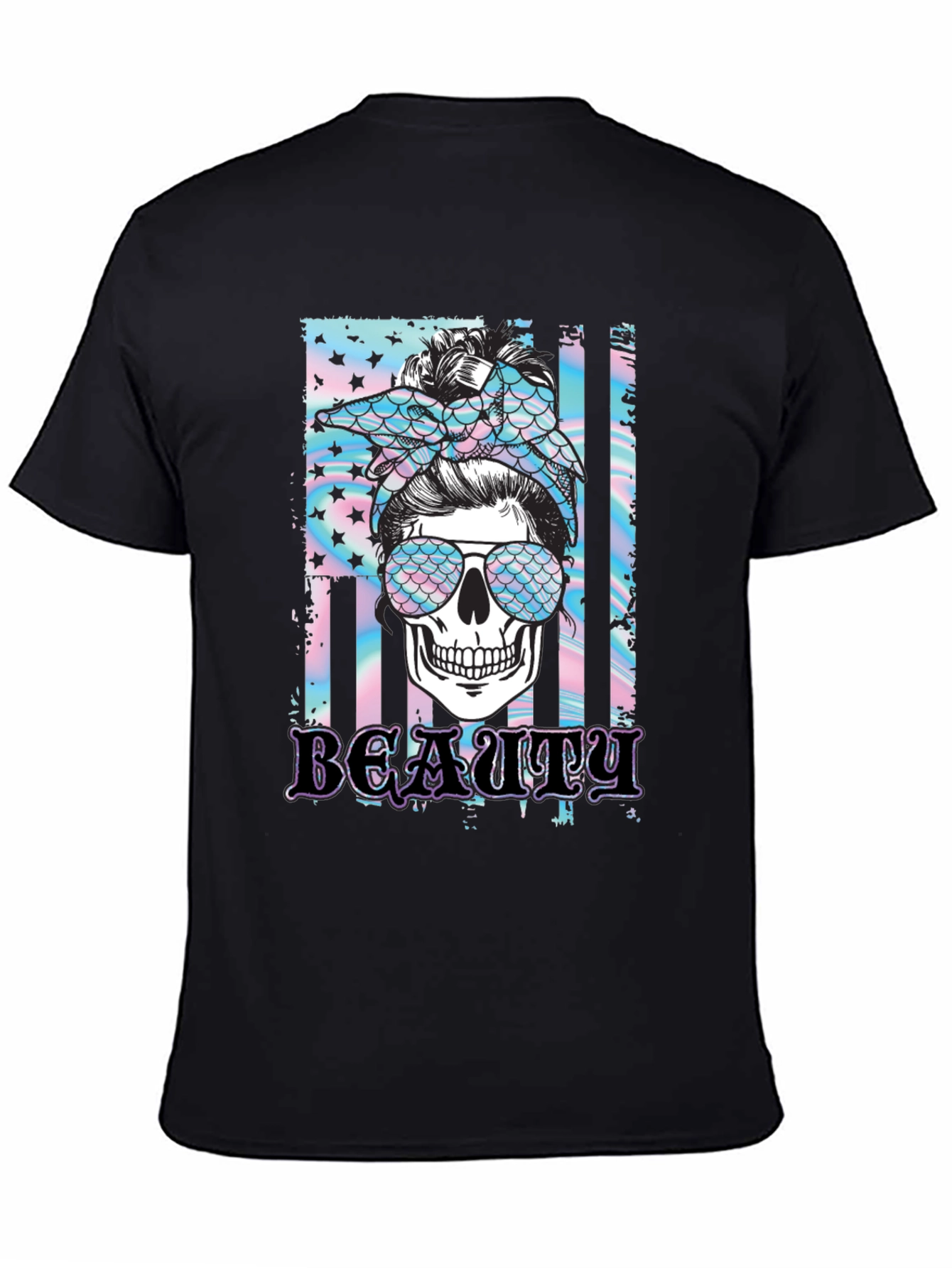 Camiseta Negra Calavera Beauty