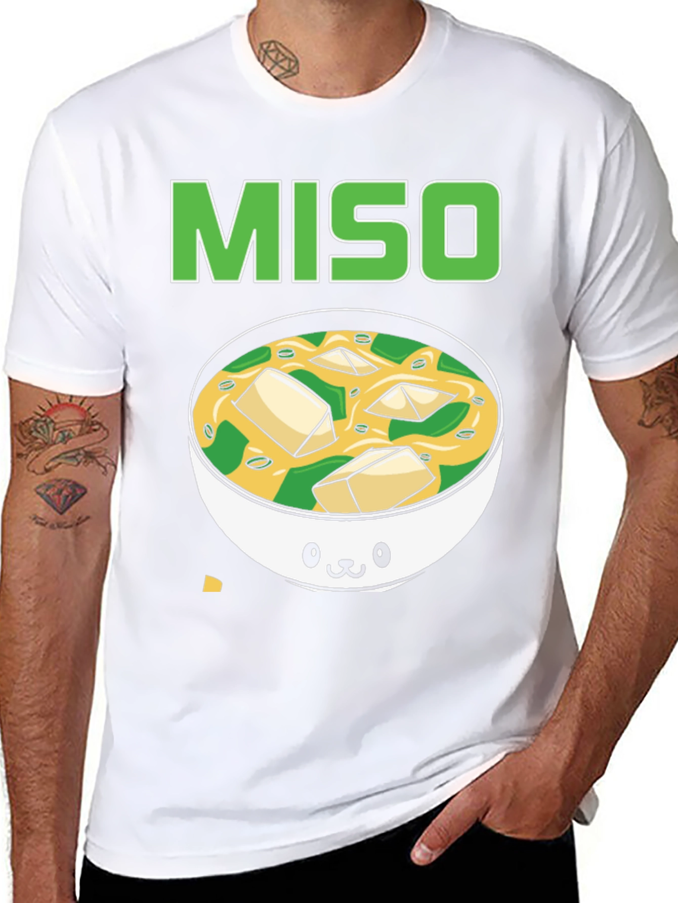 Camiseta Negra Miso Soup Kawaii