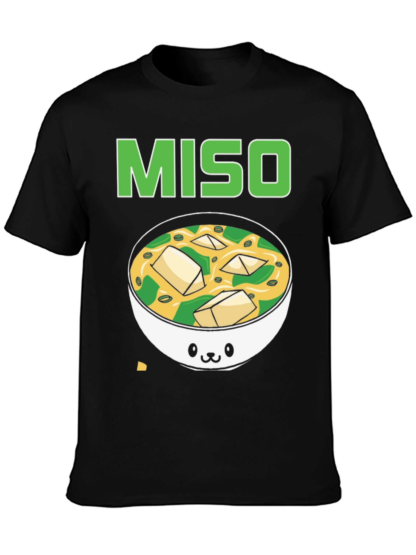 Camiseta Negra Miso Soup Kawaii