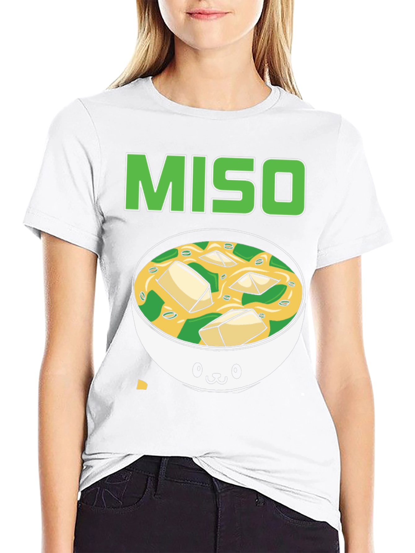 Camiseta Negra Miso Soup Kawaii