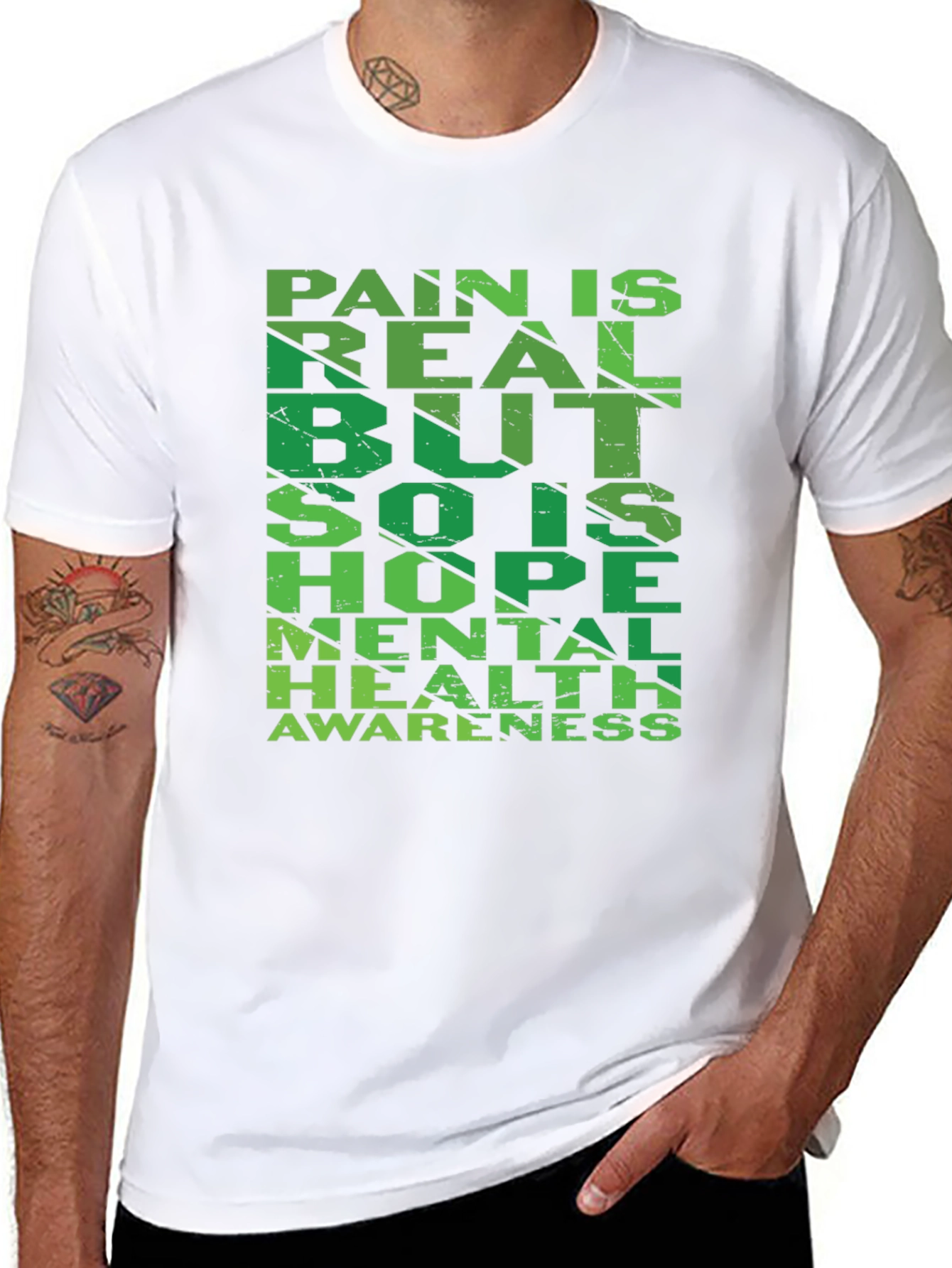Camiseta Negra: Salud Mental y Esperanza