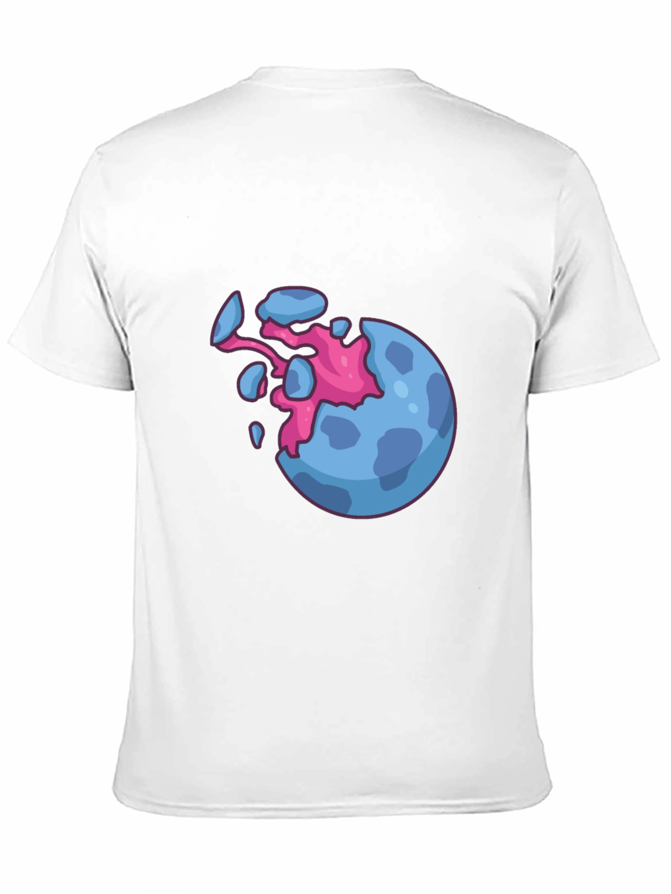 Camiseta Negra con Diseño de Planeta Explosivo