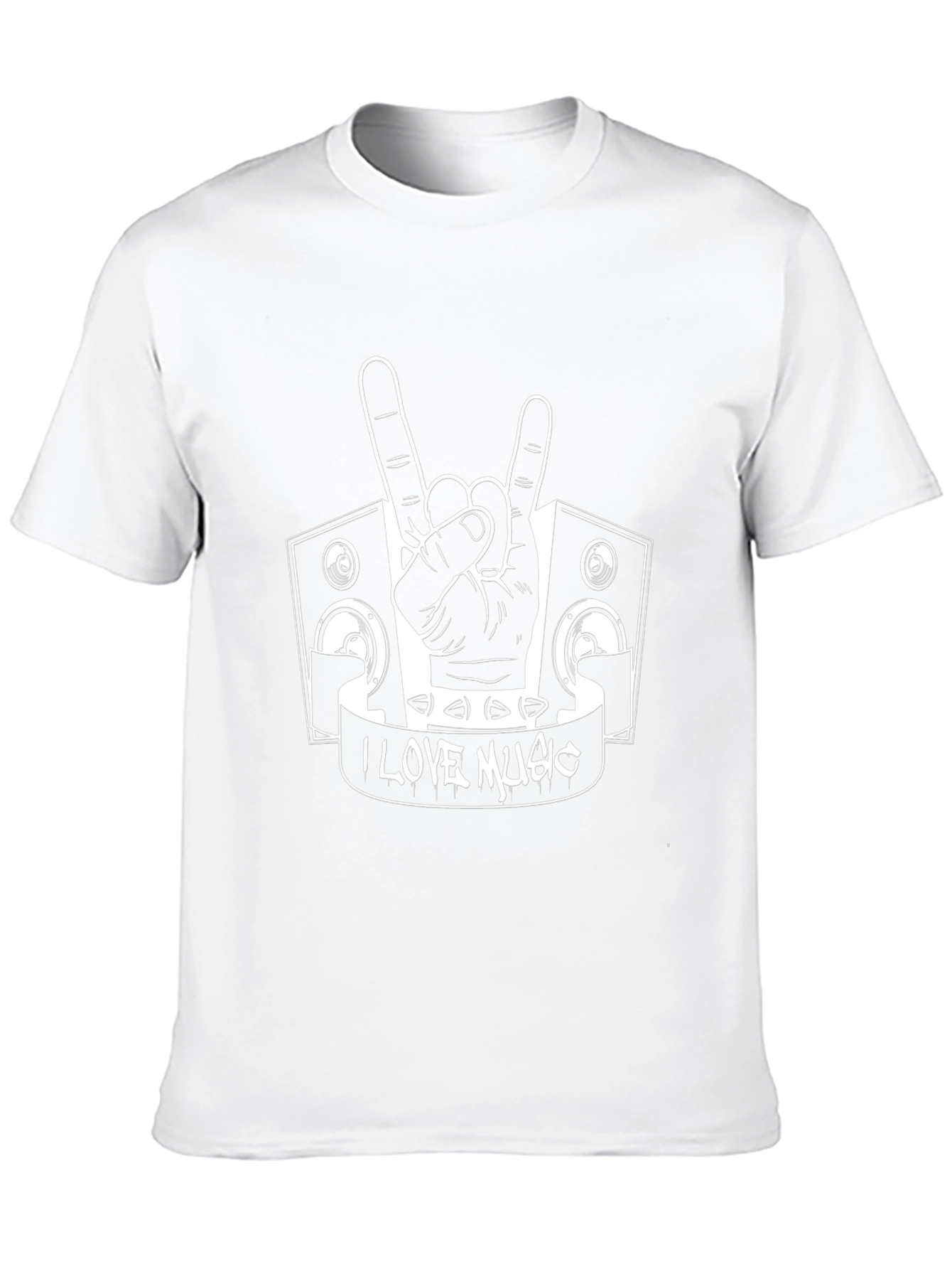 Camiseta Negra I Love Music Rockera