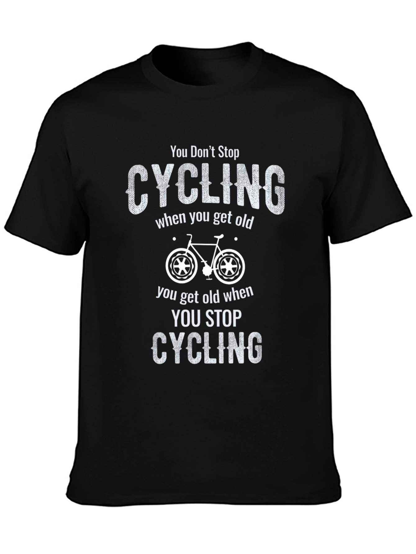 Camiseta Negra Ciclismo Divertida