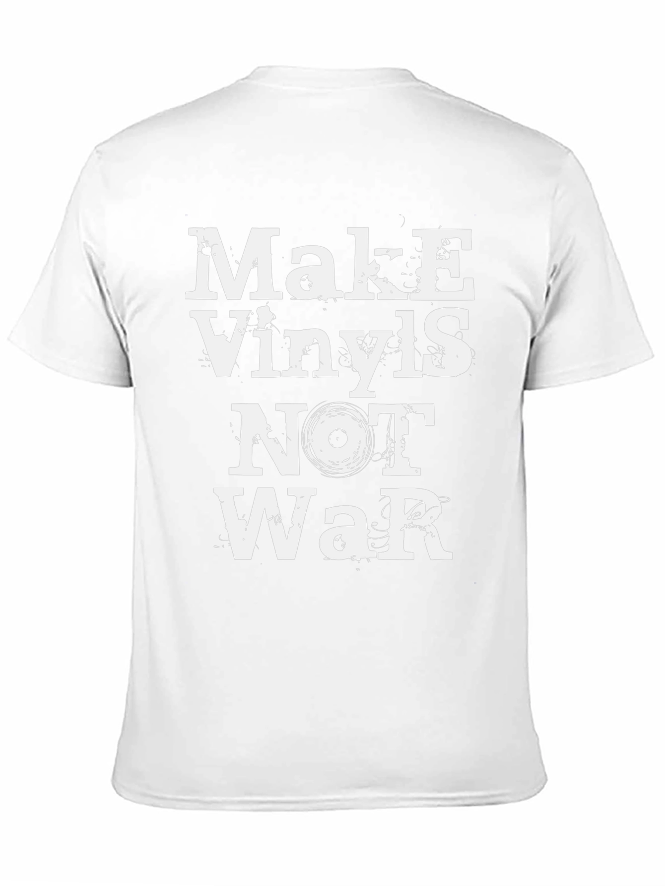 Camiseta Negra: ¡Haz Vinilos No la Guerra!