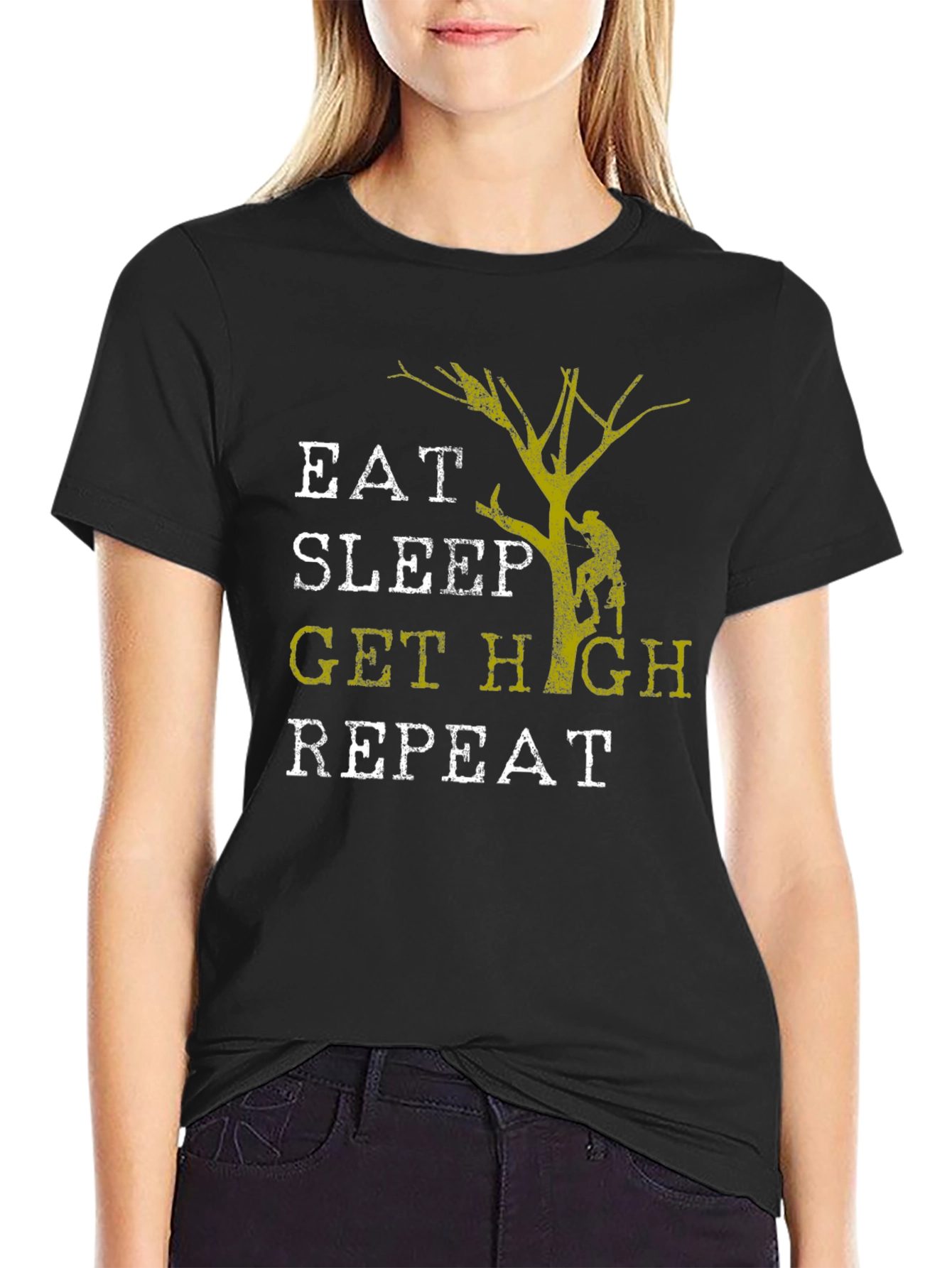 Camiseta Hombre Eat Sleep Get High Repeat