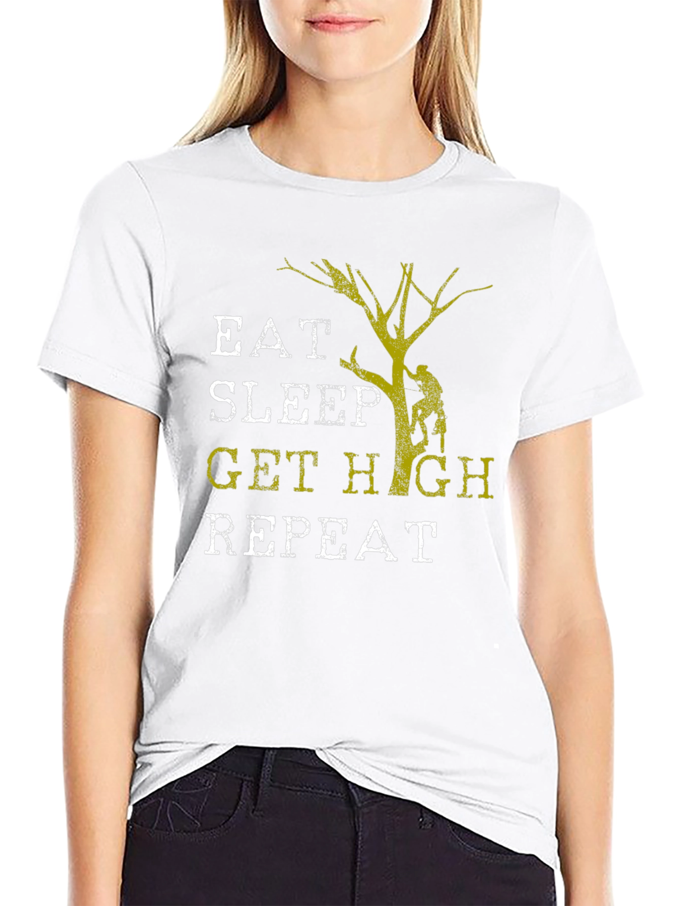 Camiseta Hombre Eat Sleep Get High Repeat