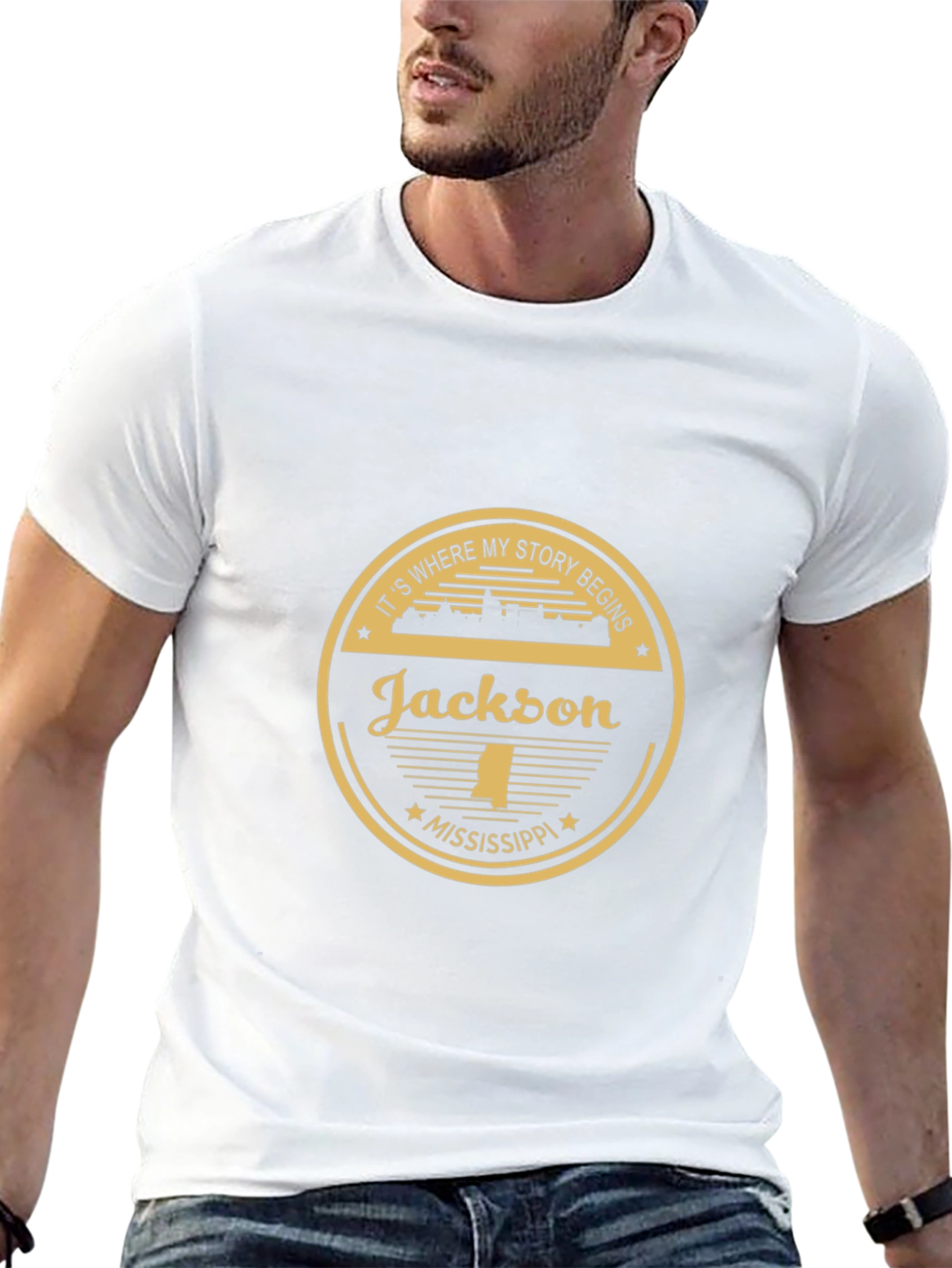Camiseta Negra Jackson Mississippi