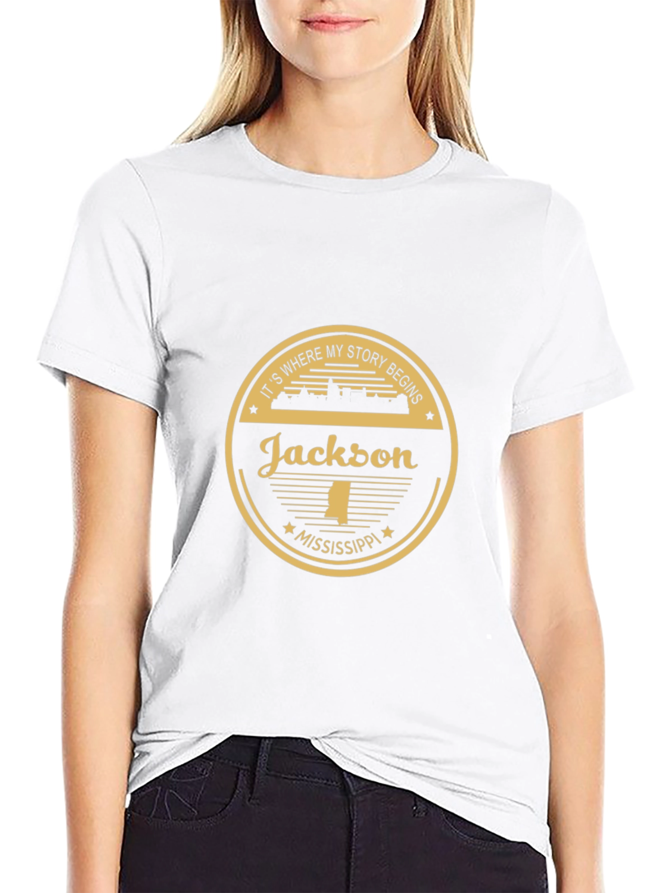 Camiseta Negra Jackson Mississippi