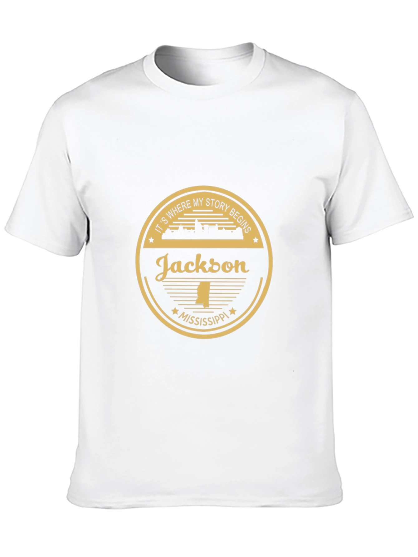 Camiseta Negra Jackson Mississippi