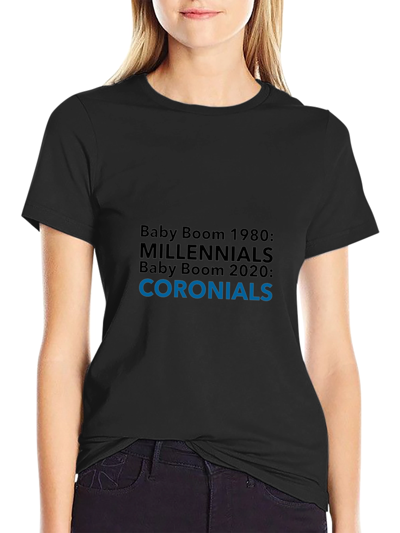 Camiseta Hombre: Baby Boom Millennials Coroniales