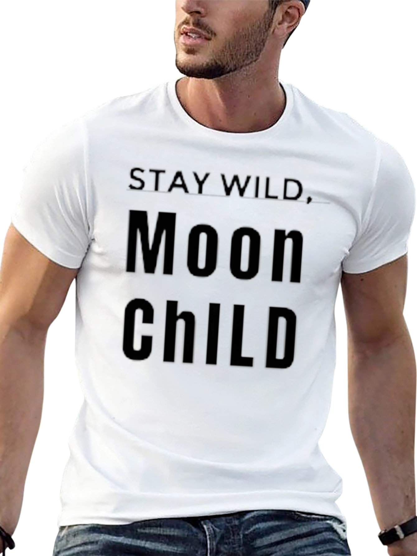 Camiseta Negra Moon Child