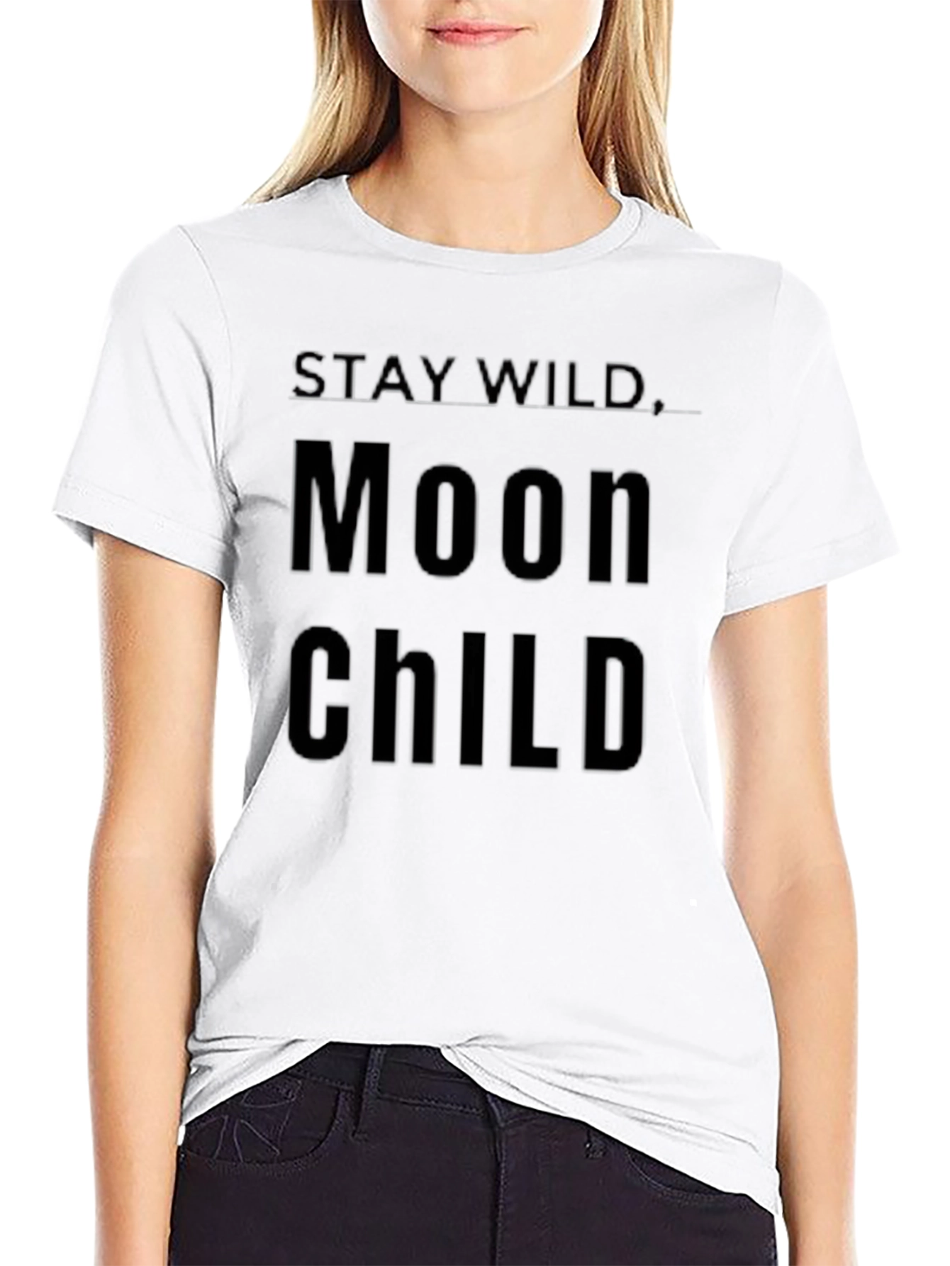 Camiseta Negra Moon Child