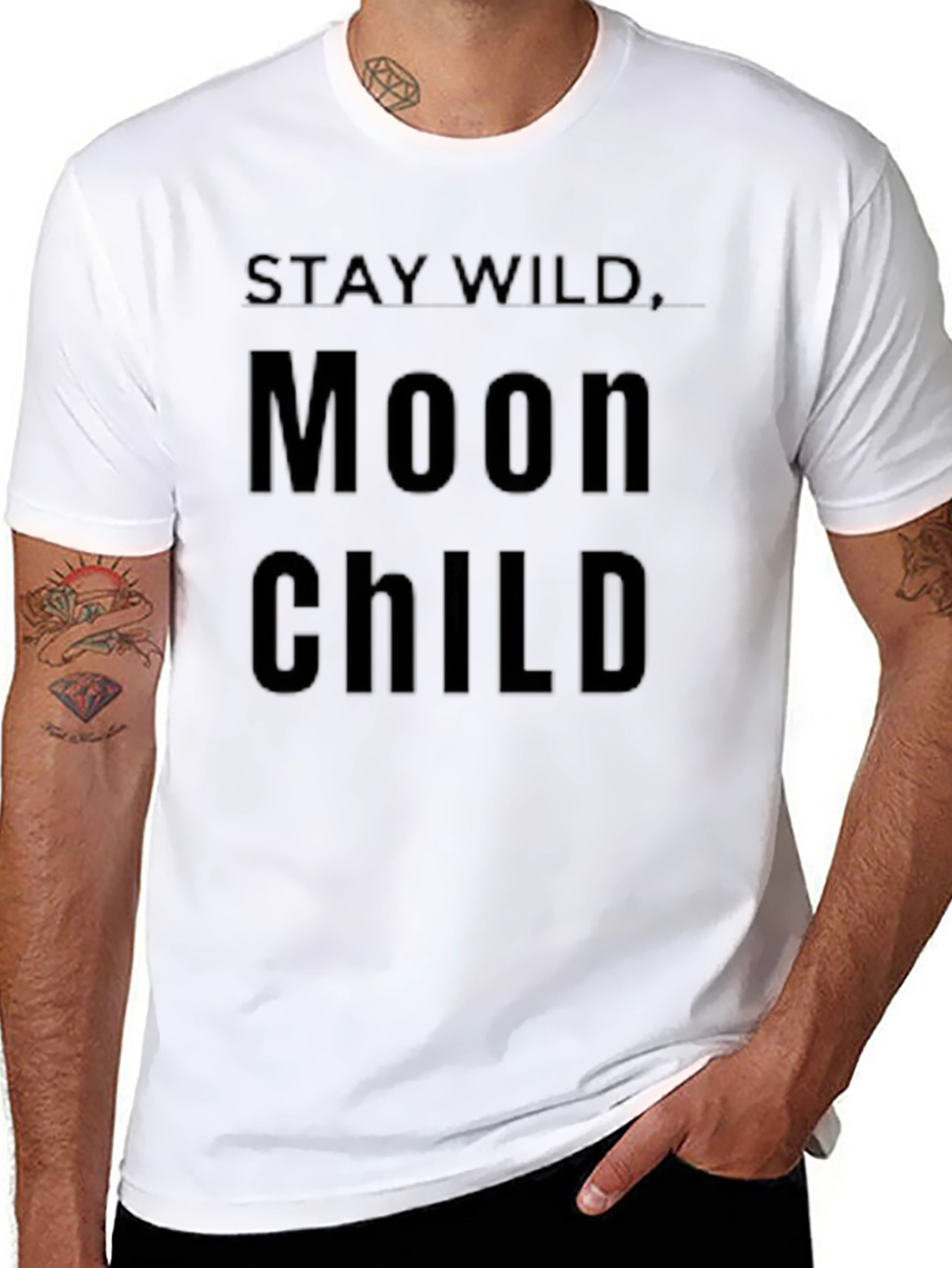 Camiseta Negra Moon Child