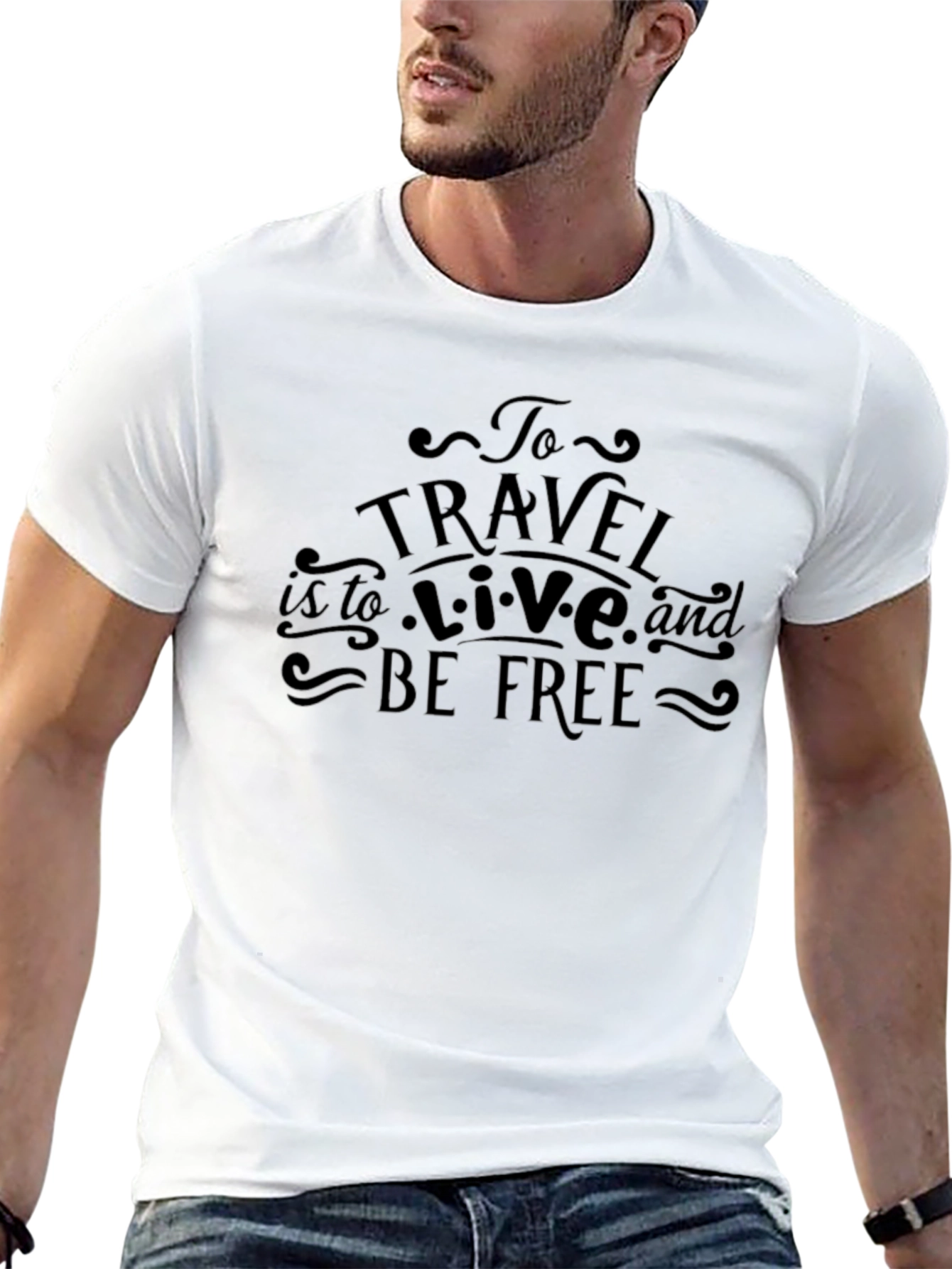 Camiseta Negra: Viajar es Vivir Ser Libre