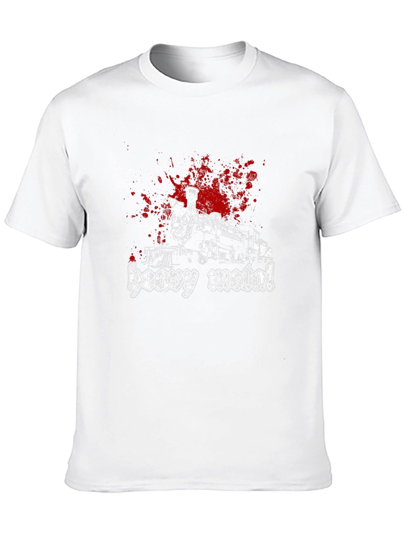 Camiseta Negra Heavy Metal - Diseño Tren Sangriento