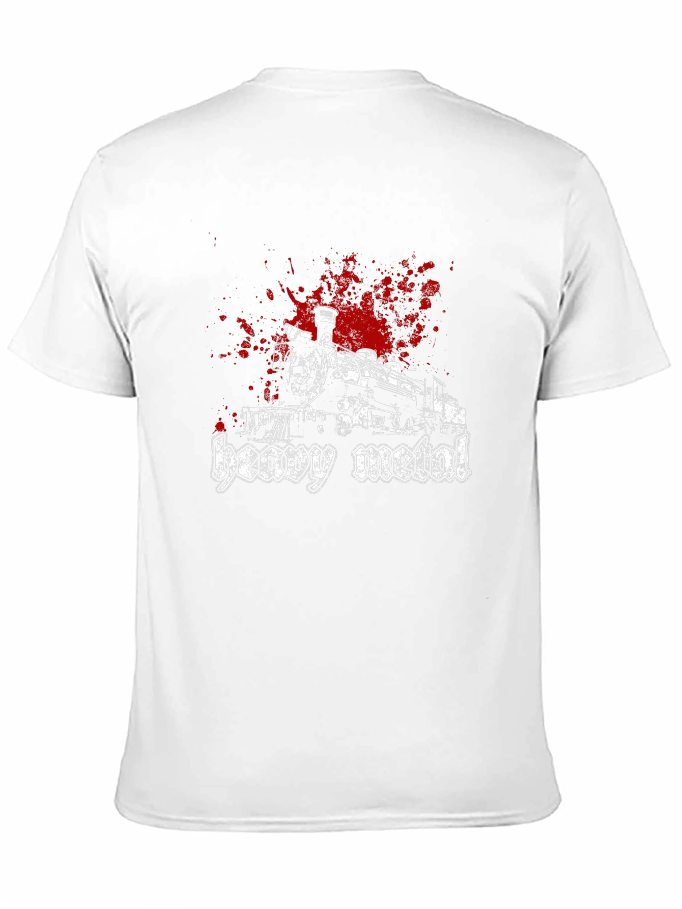 Camiseta Negra Heavy Metal - Diseño Tren Sangriento