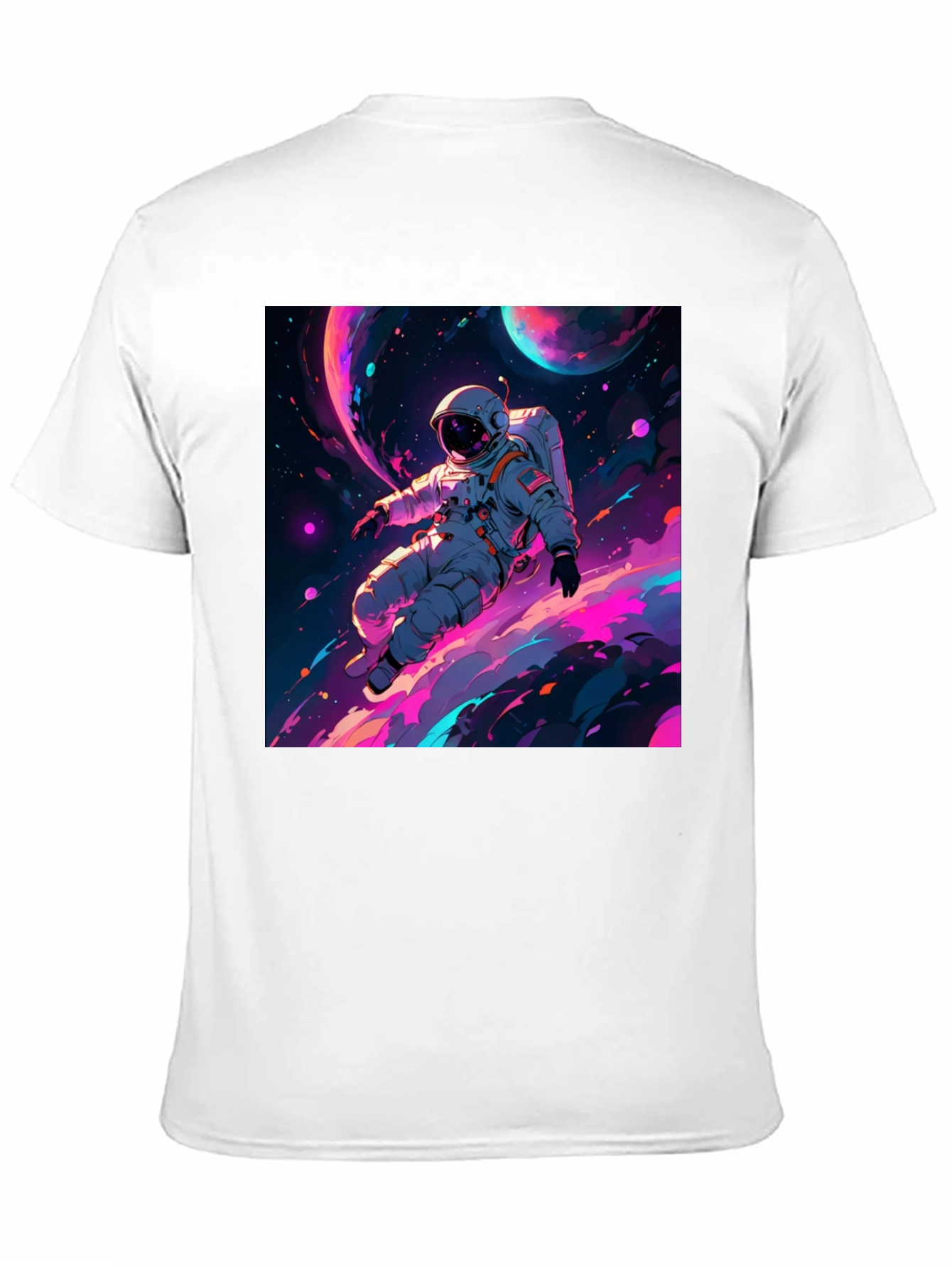 Camiseta Negra con Diseño de Astronauta Espacial