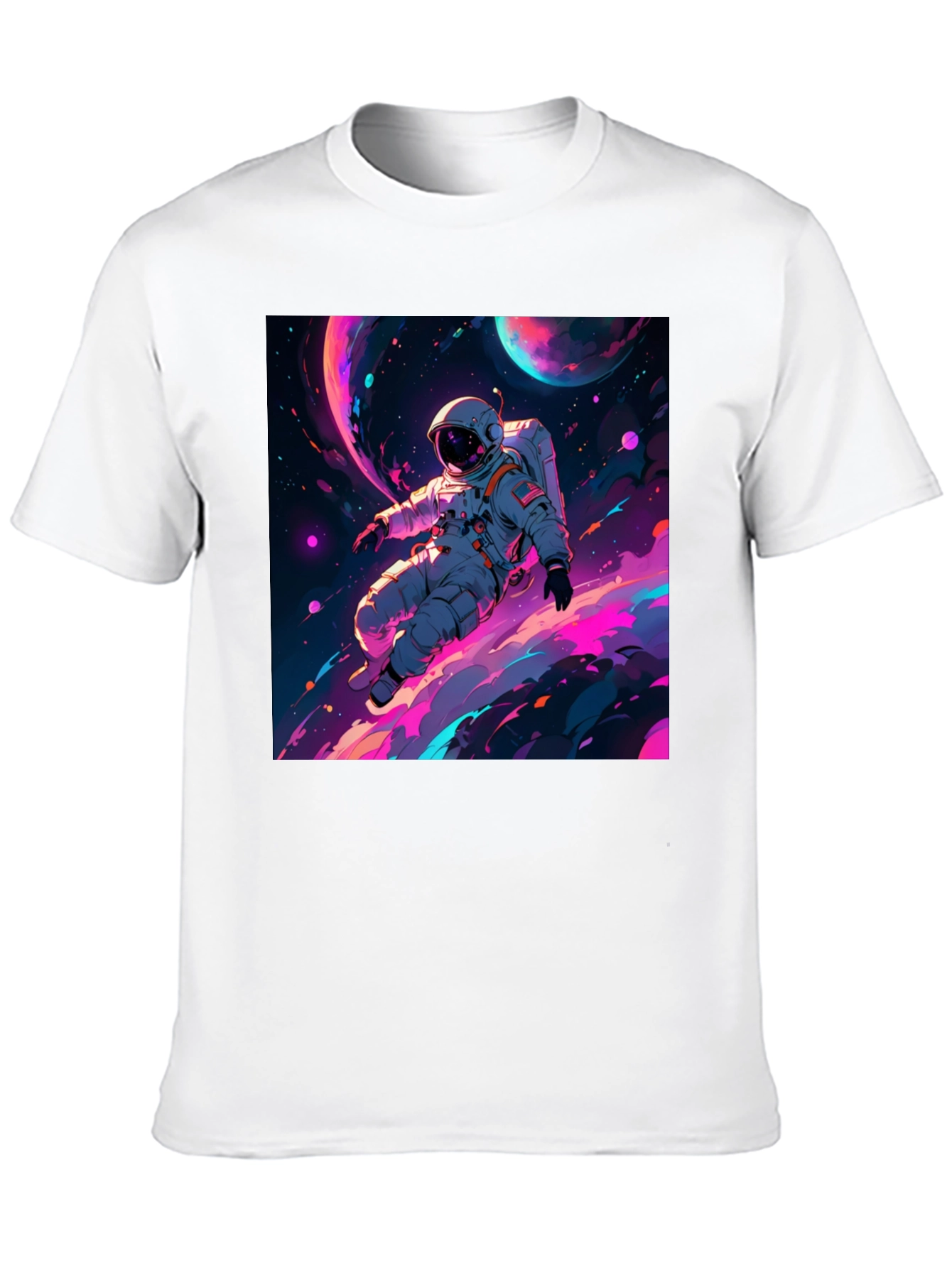 Camiseta Negra con Diseño de Astronauta Espacial