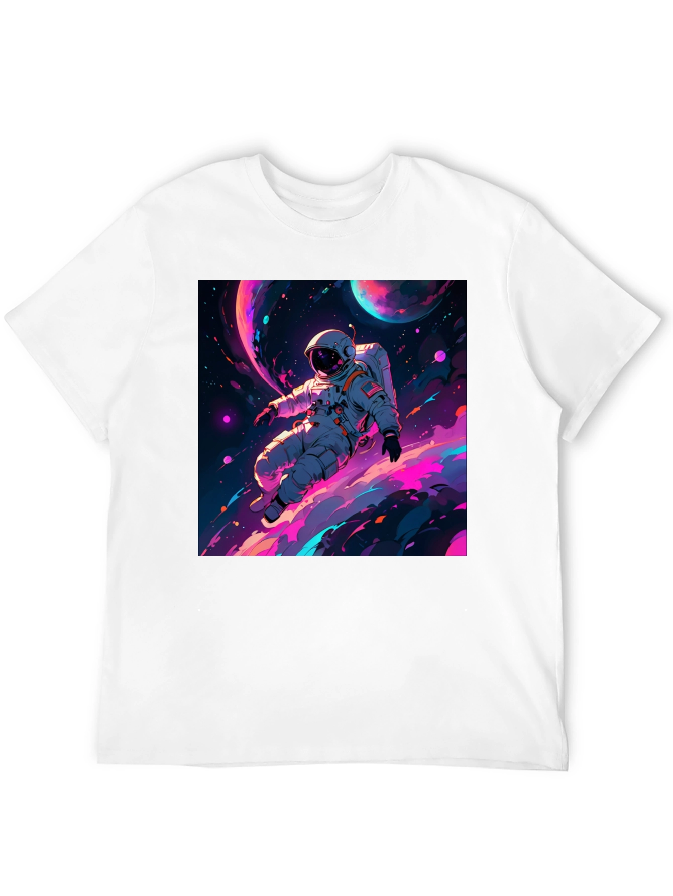 Camiseta Negra con Diseño de Astronauta Espacial