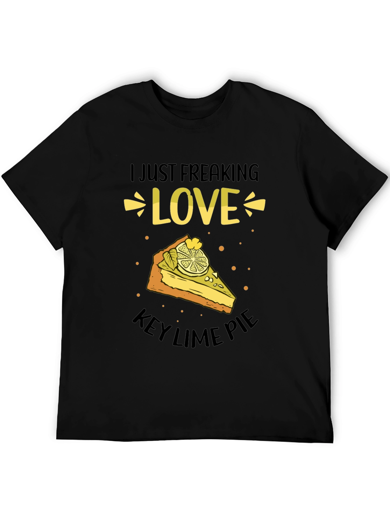 Camiseta Negra: Amo el Key Lime Pie