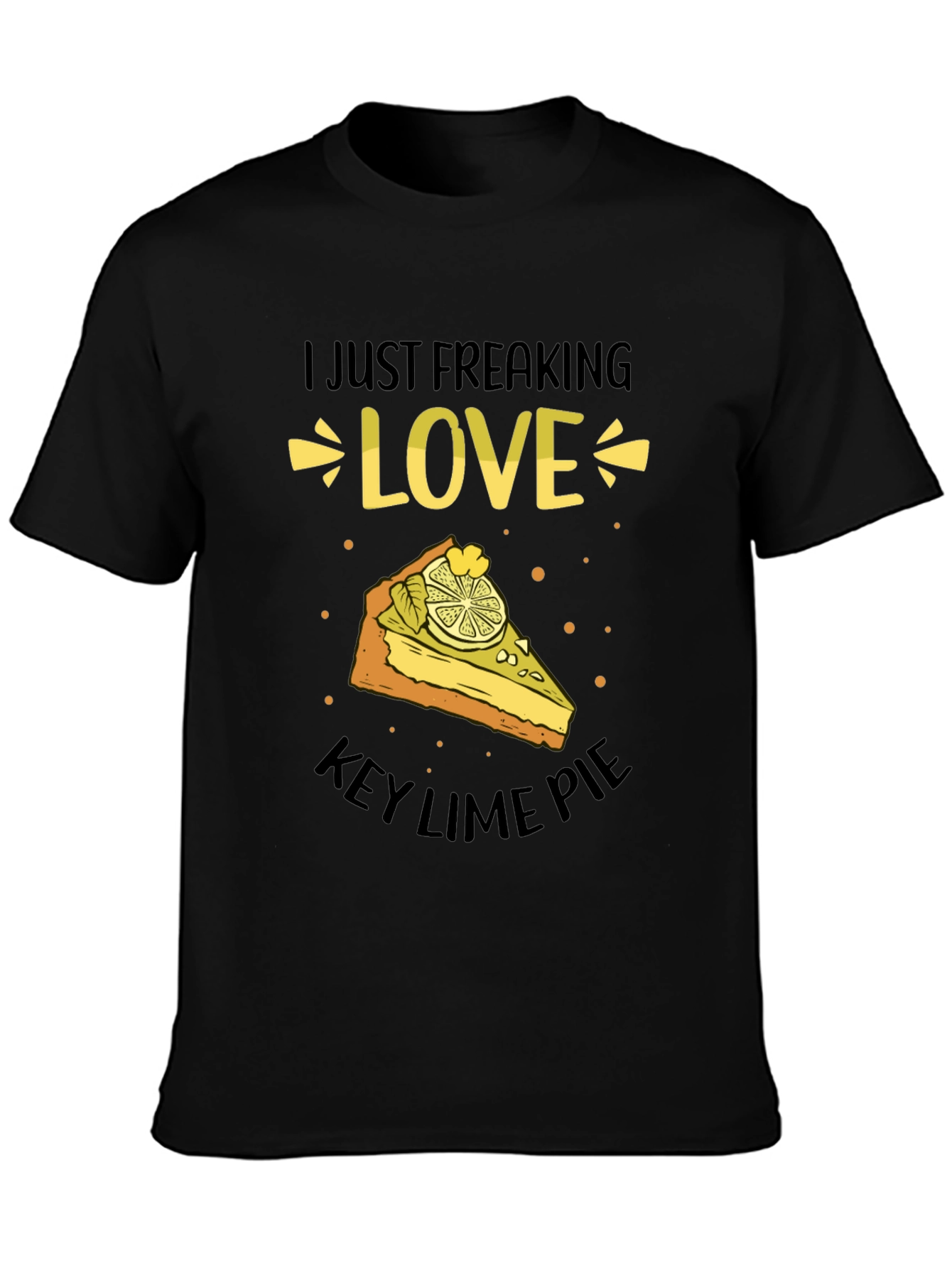Camiseta Negra: Amo el Key Lime Pie